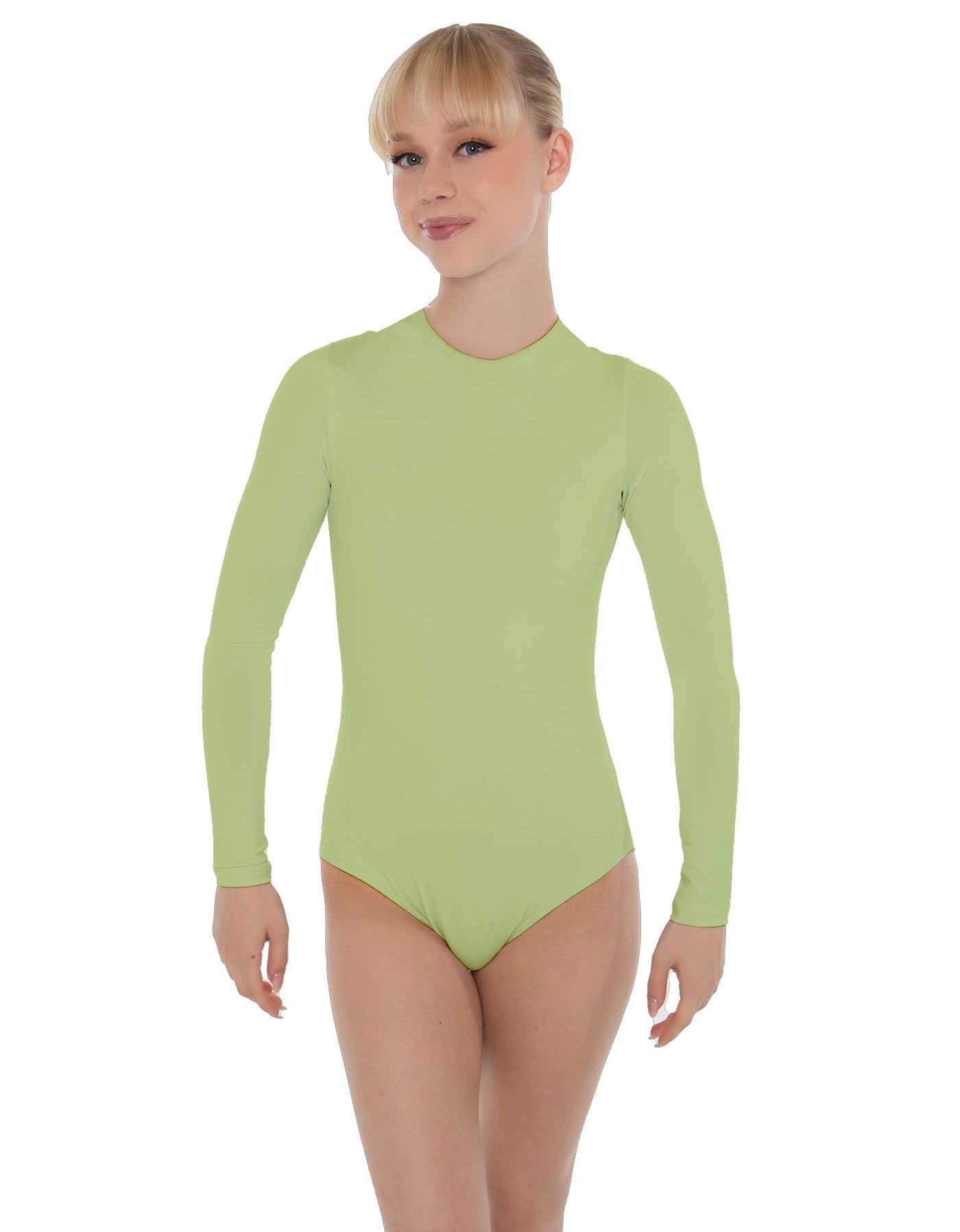 Solid Lycra LS Keyhole Leotard