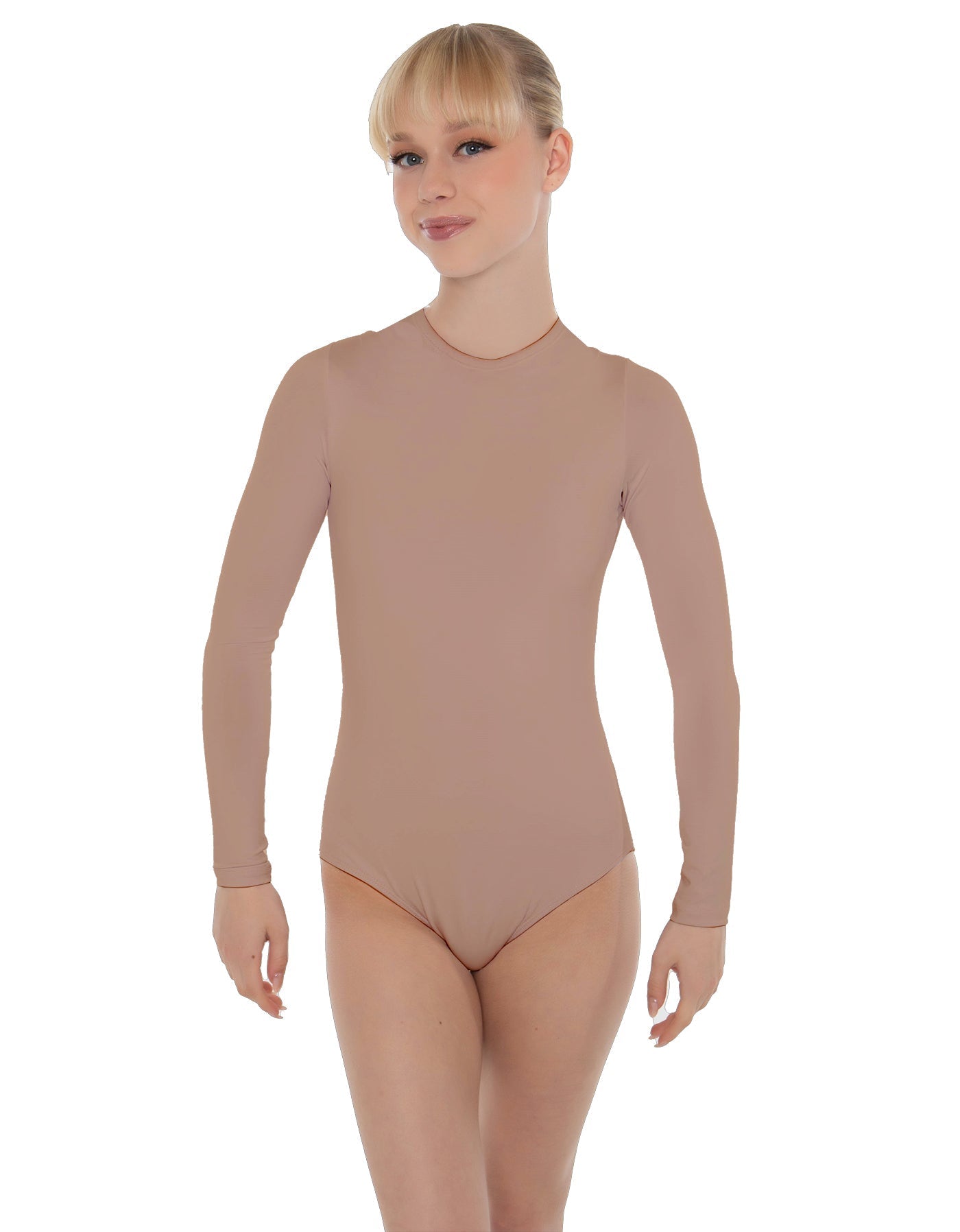 Solid Lycra LS Keyhole Leotard