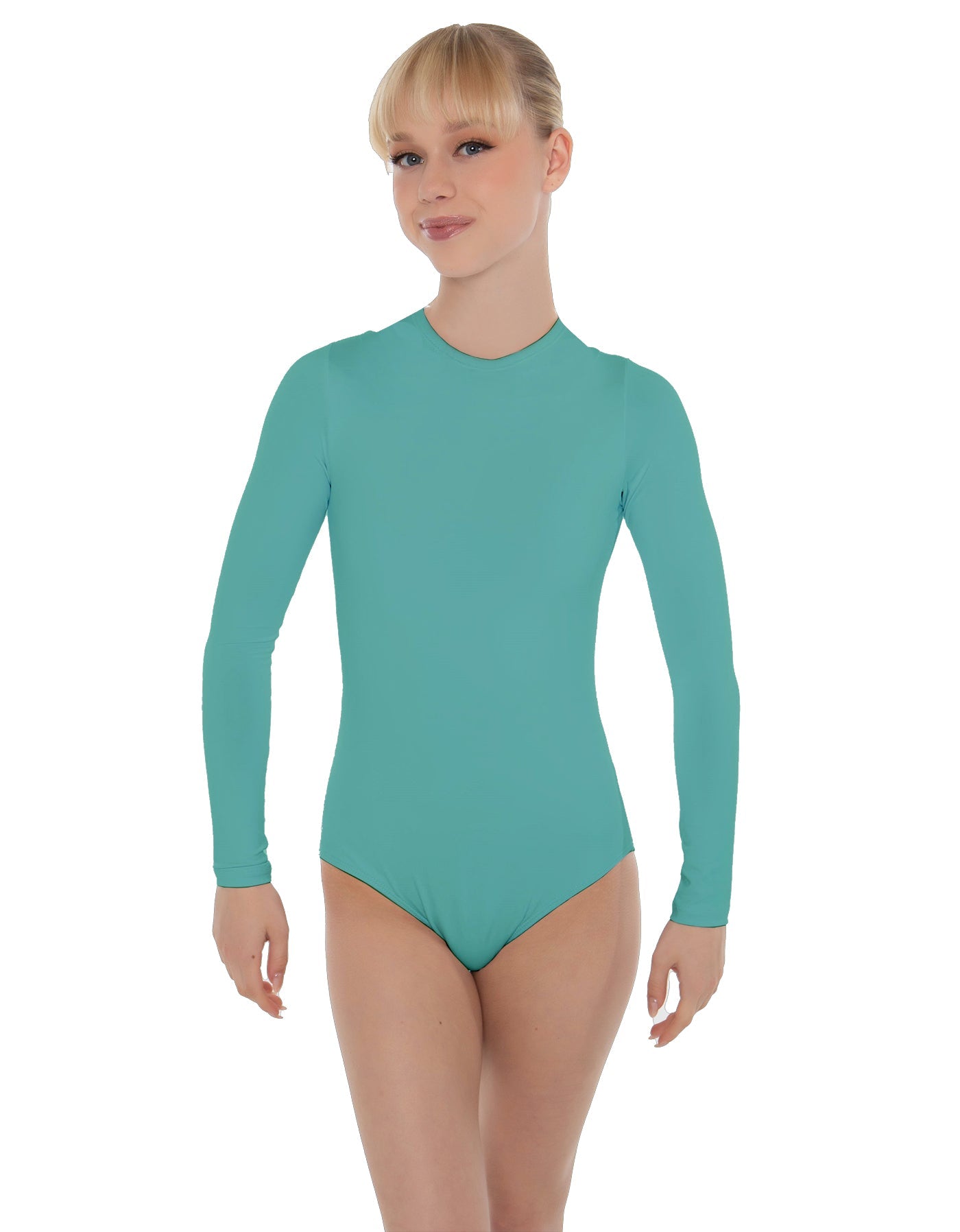 Solid Lycra LS Keyhole Leotard