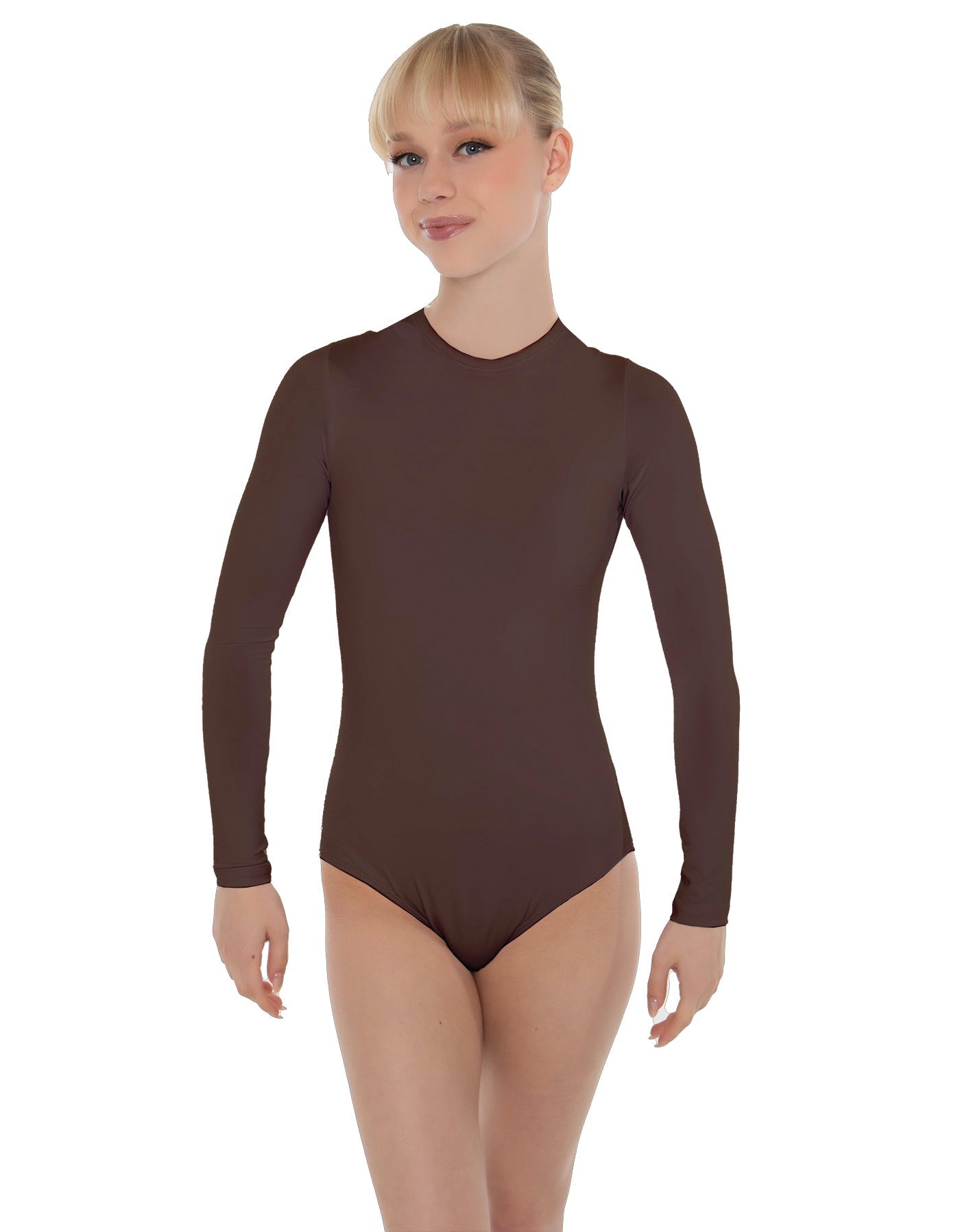 Solid Lycra LS Keyhole Leotard