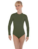 Solid Lycra LS Keyhole Leotard