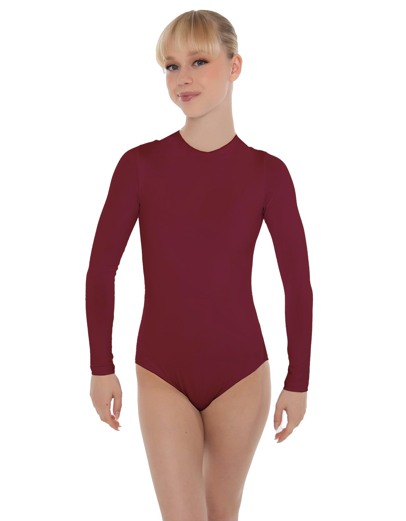 Solid Lycra LS Keyhole Leotard