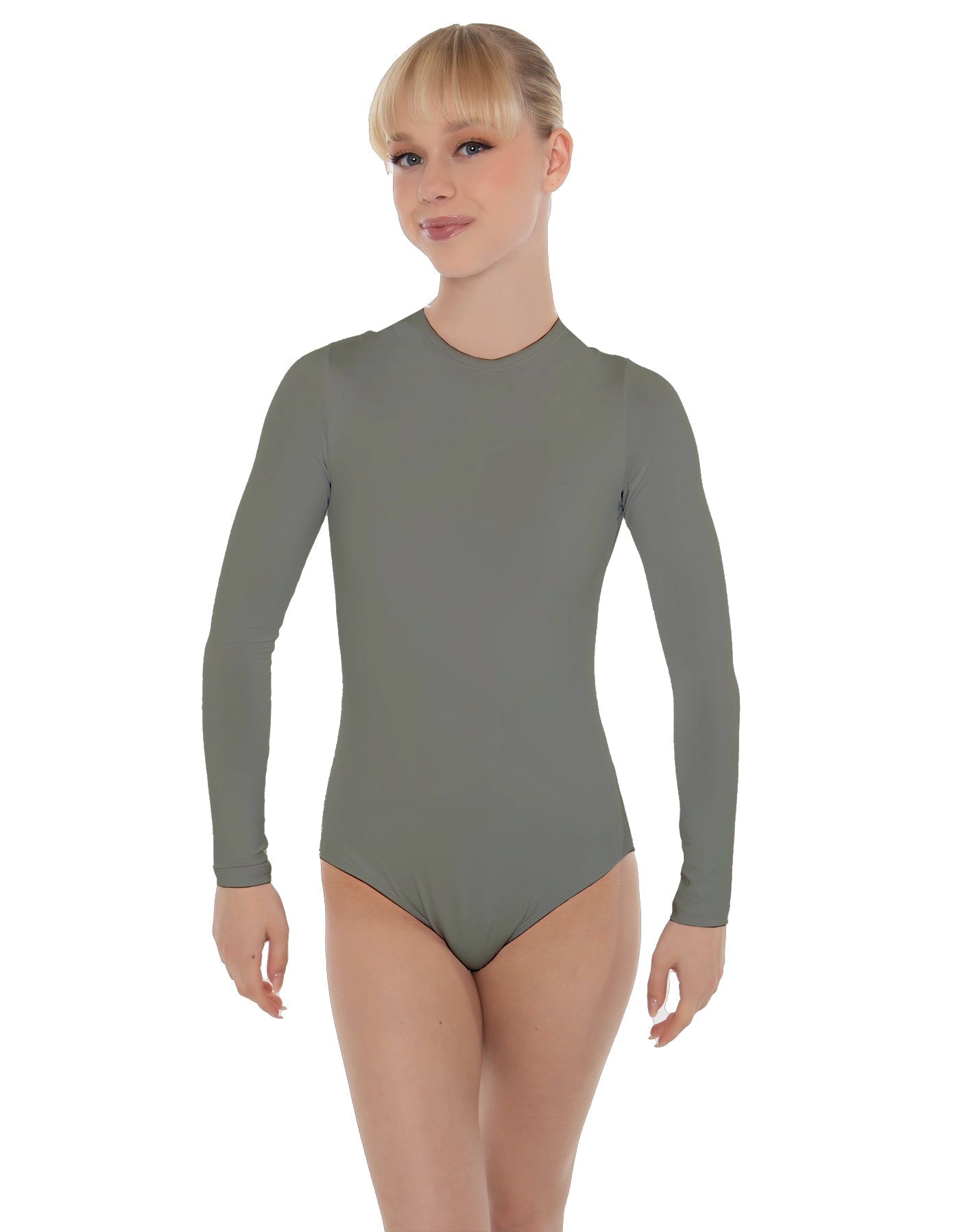 Solid Lycra LS Keyhole Leotard