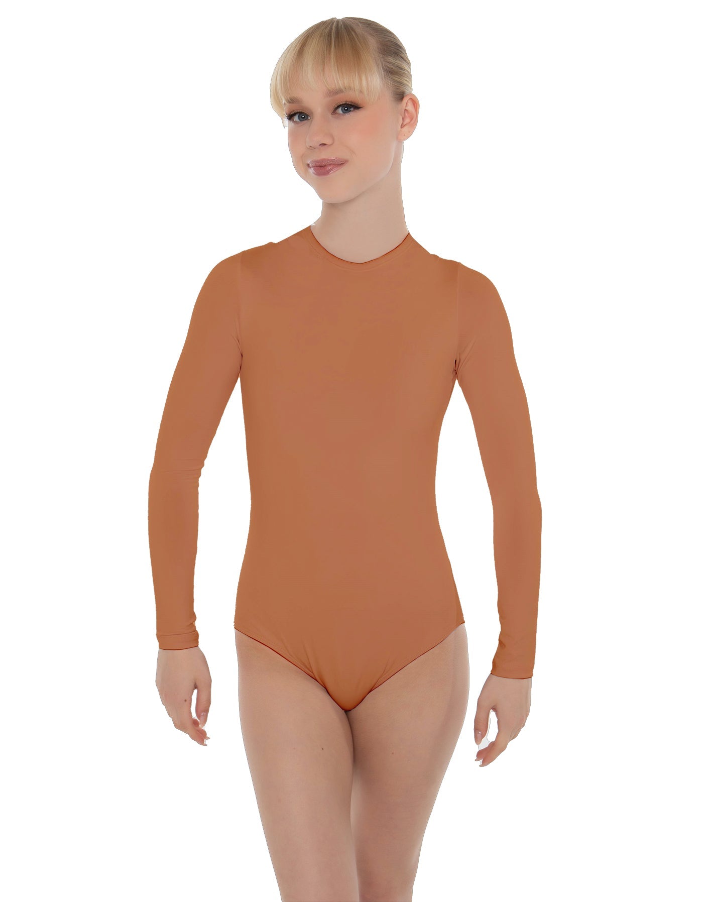 Solid Lycra LS Keyhole Leotard