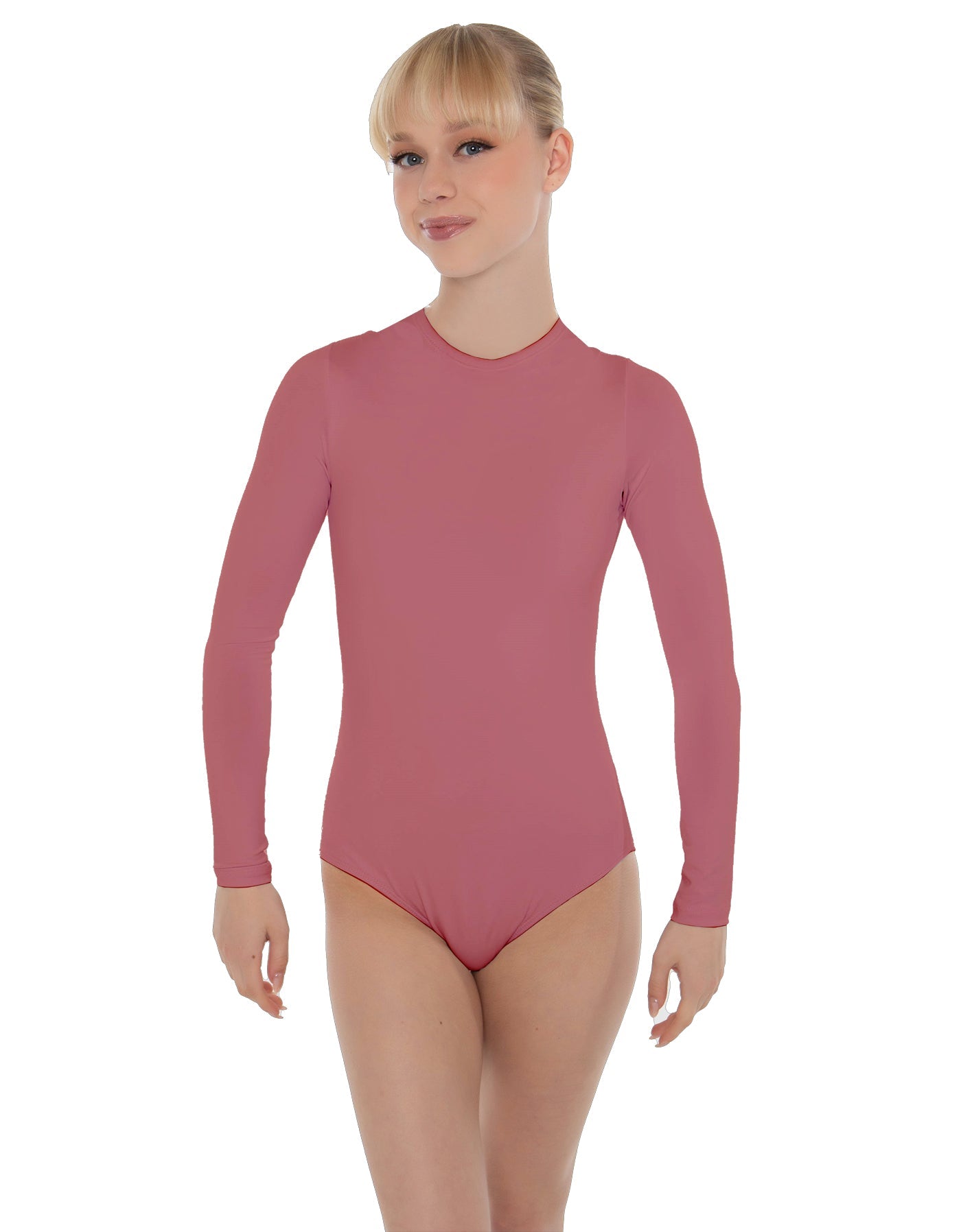 Solid Lycra LS Keyhole Leotard