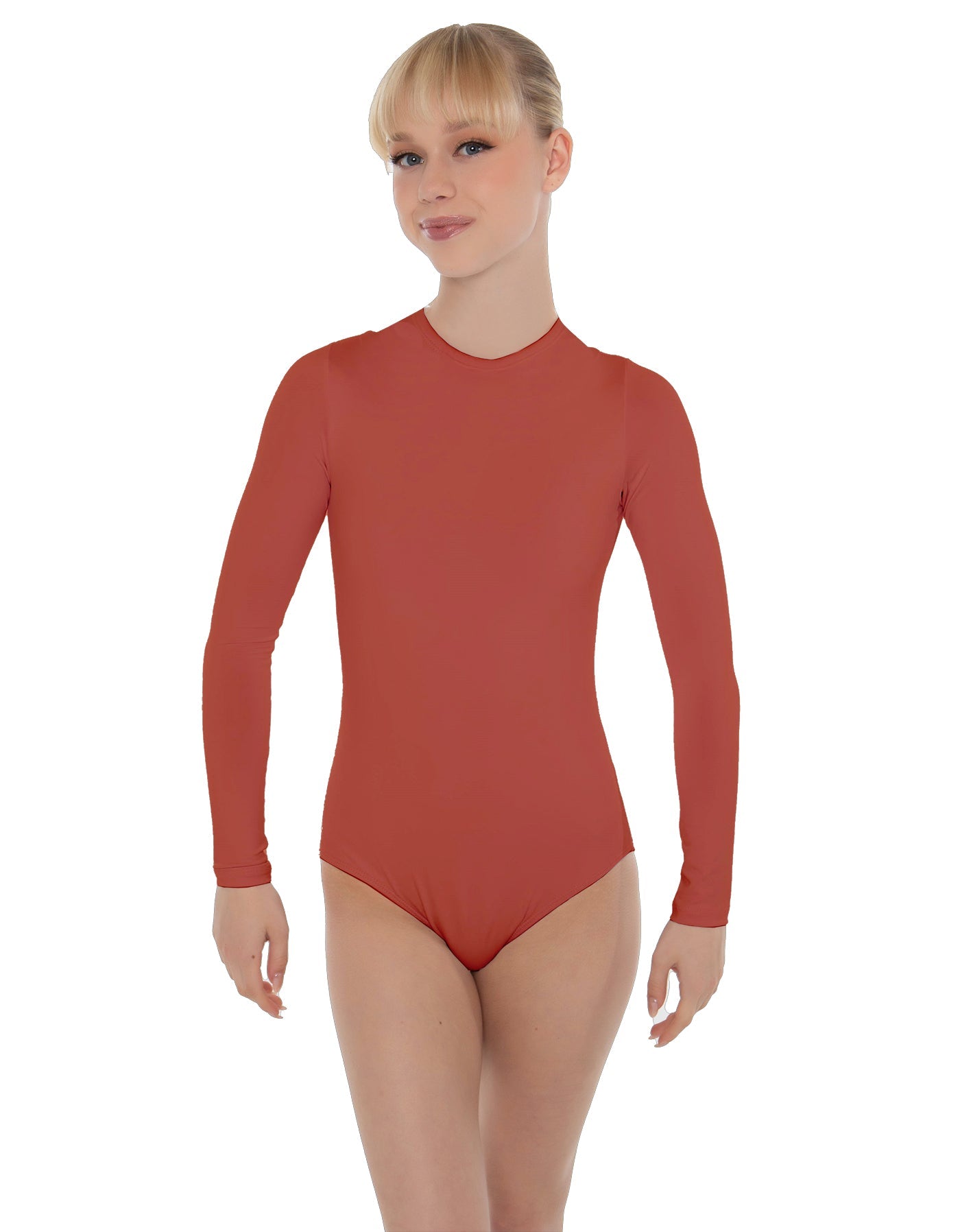 Solid Lycra LS Keyhole Leotard