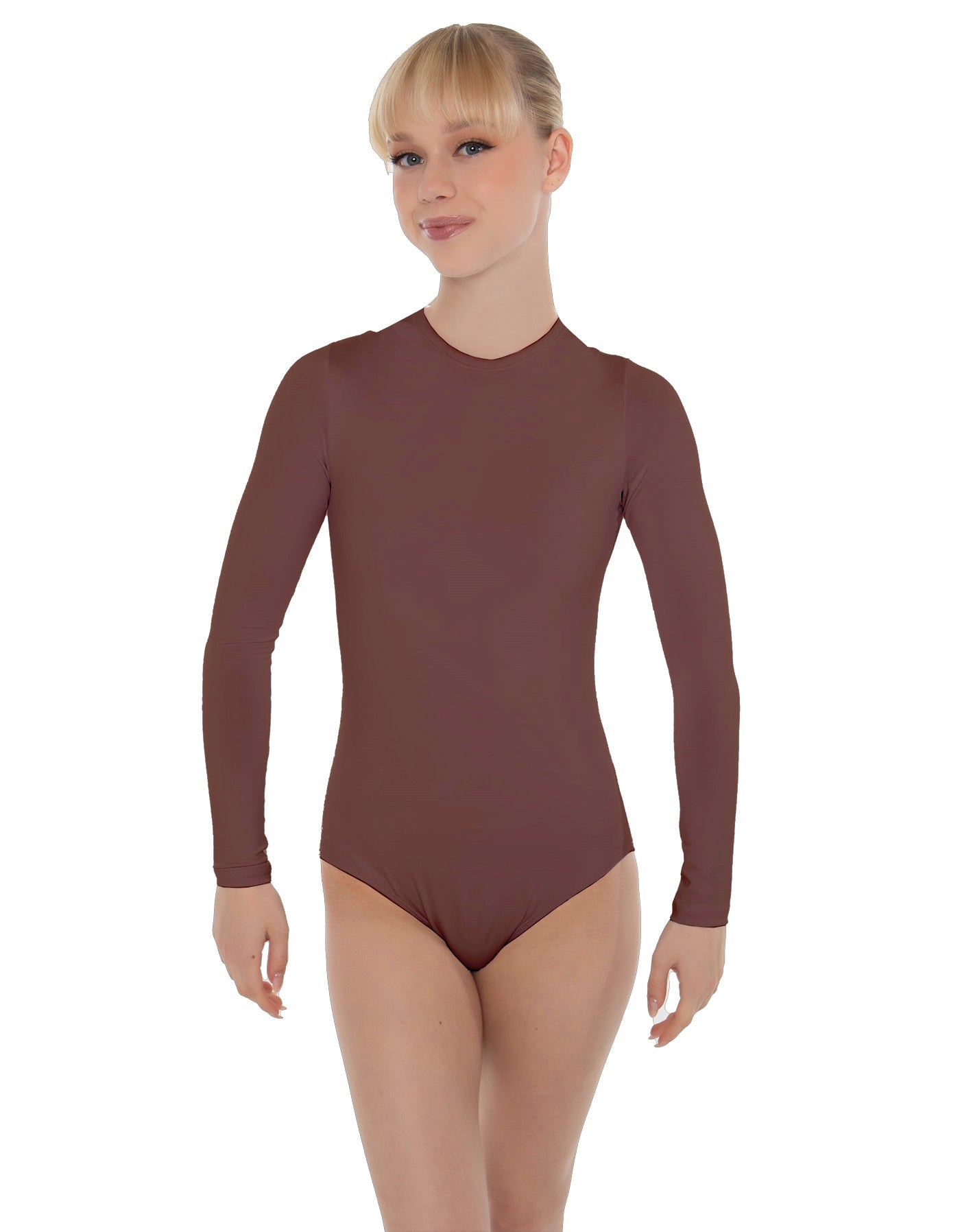 Solid Lycra LS Keyhole Leotard