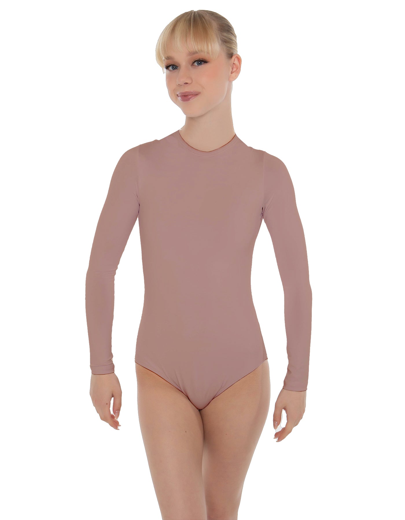 Solid Lycra LS Keyhole Leotard