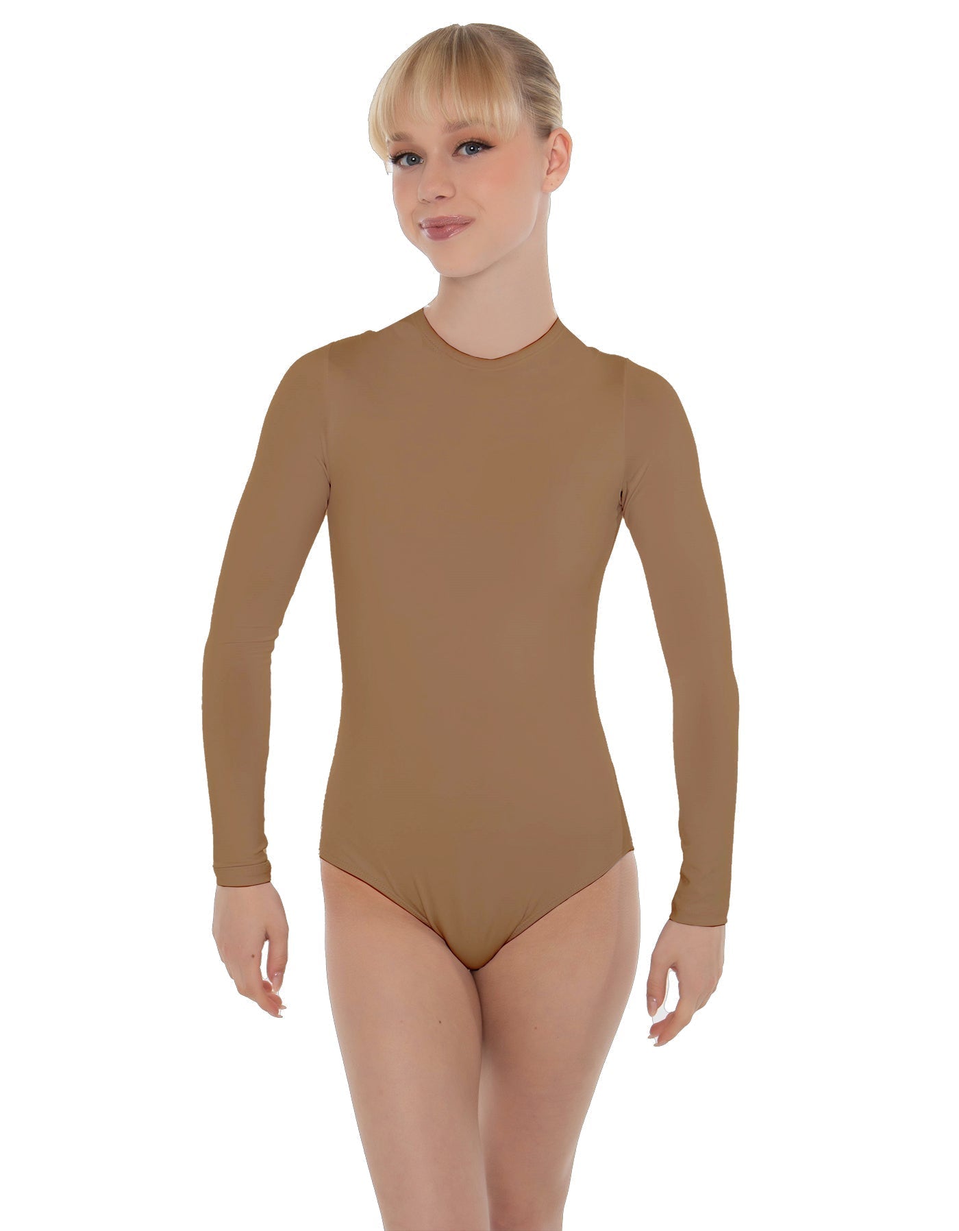 Solid Lycra LS Keyhole Leotard