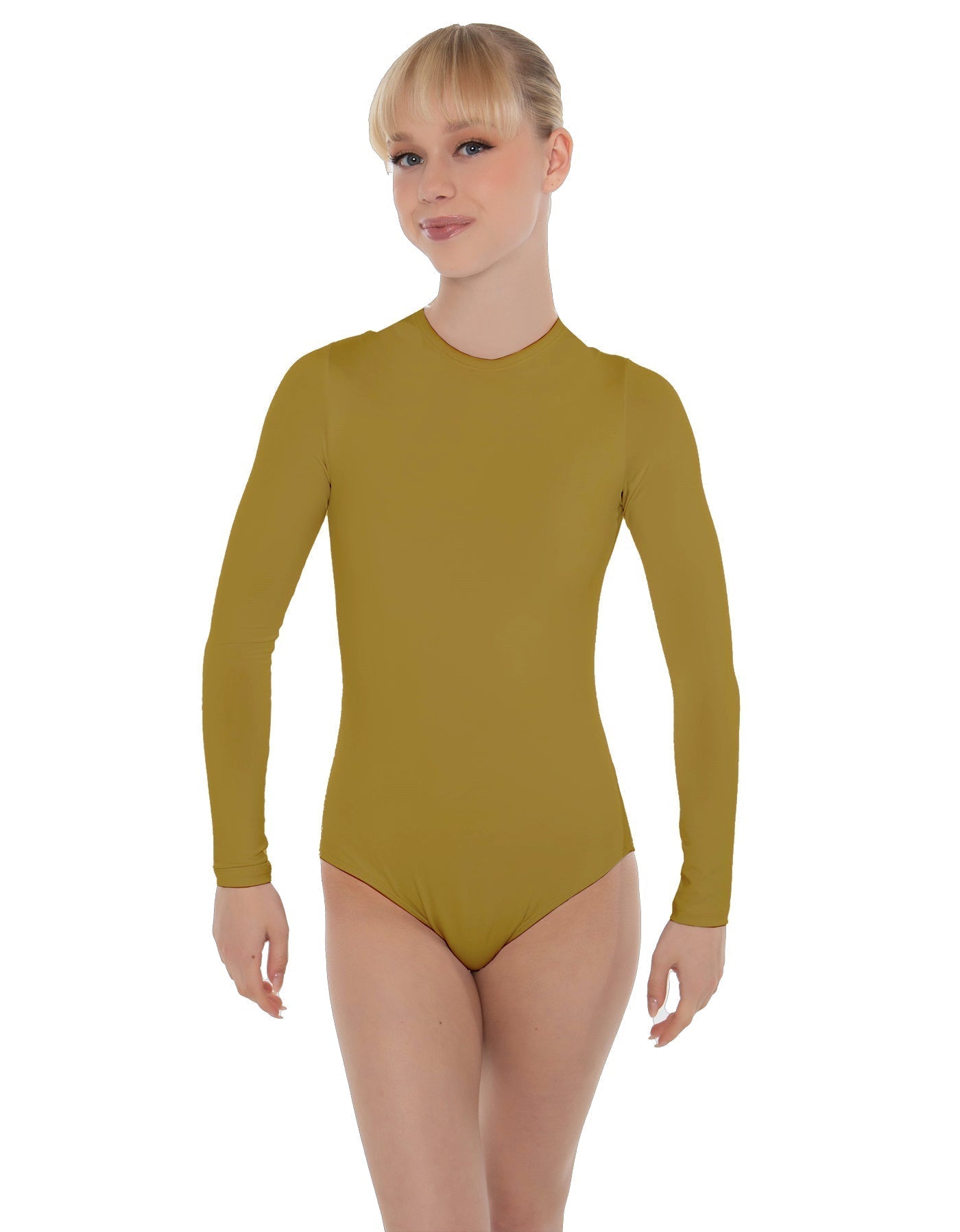 Solid Lycra LS Keyhole Leotard