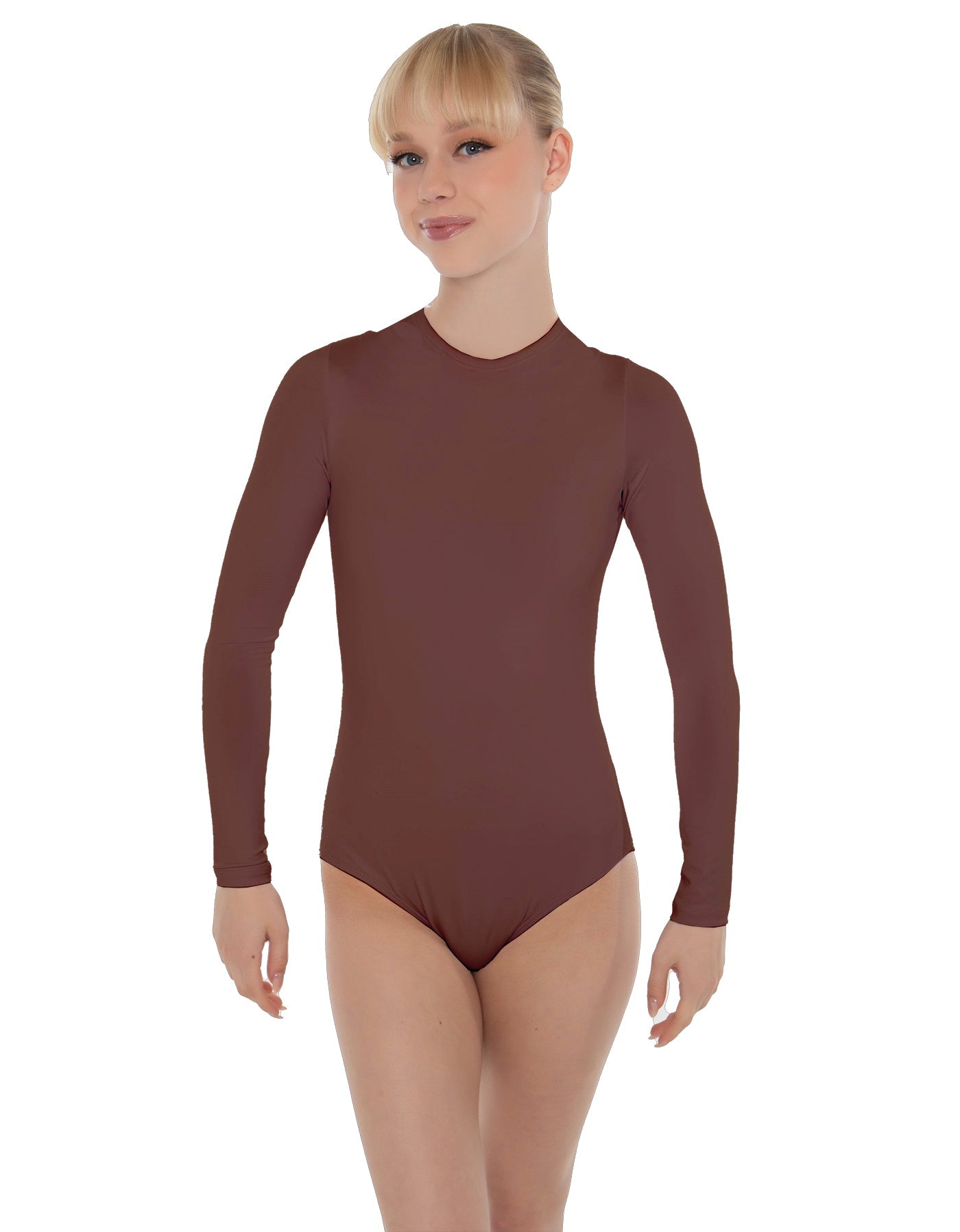 Solid Lycra LS Keyhole Leotard