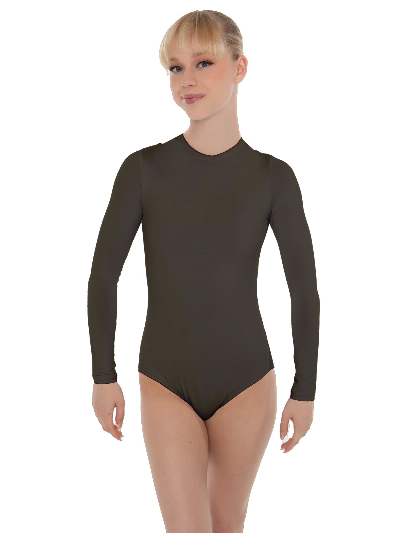 Solid Lycra LS Keyhole Leotard