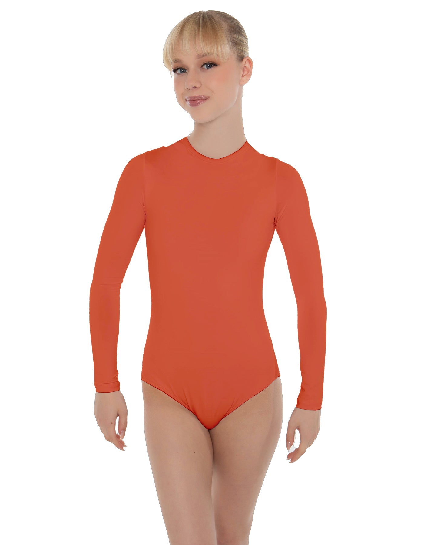Solid Lycra LS Keyhole Leotard
