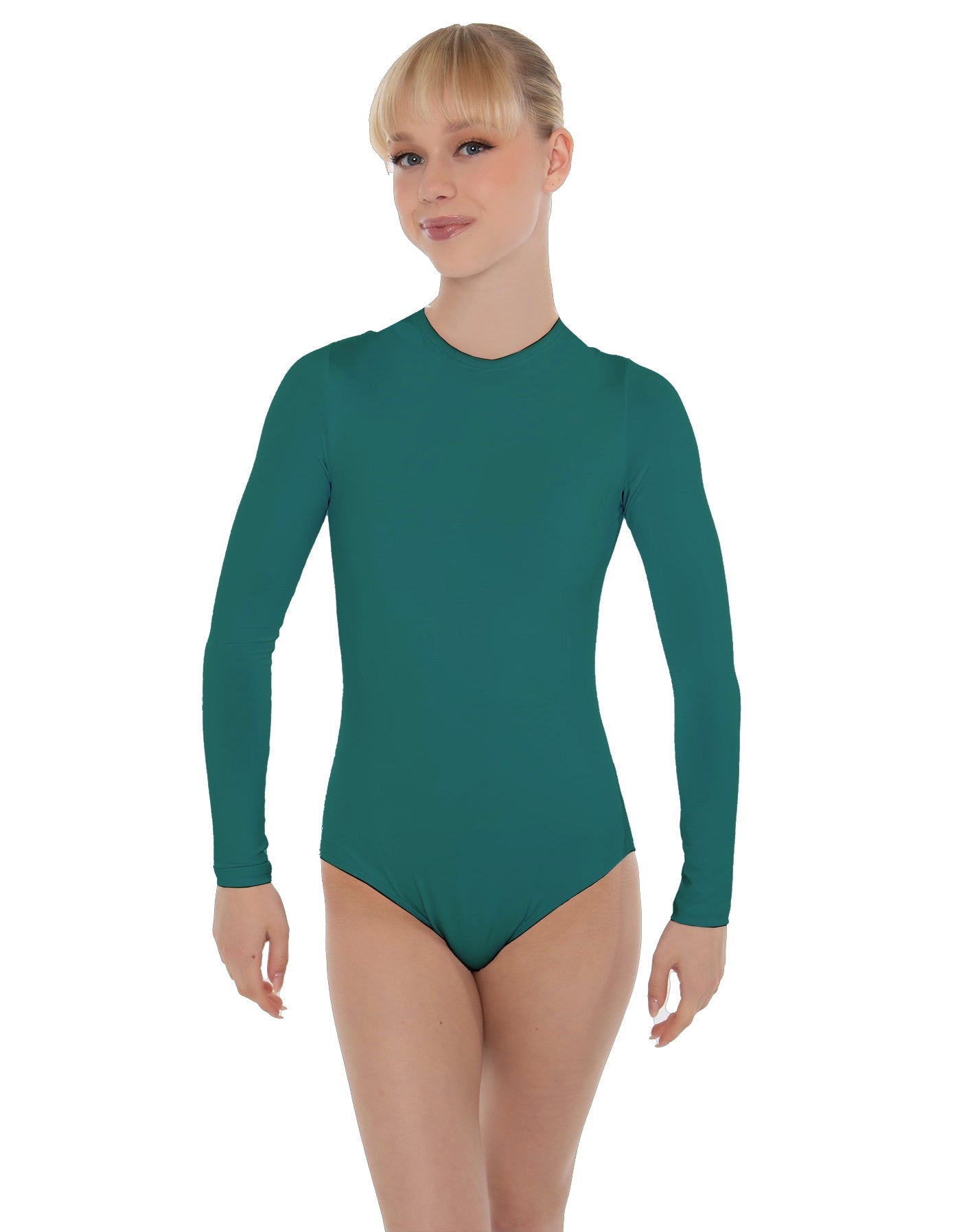 Solid Lycra LS Keyhole Leotard
