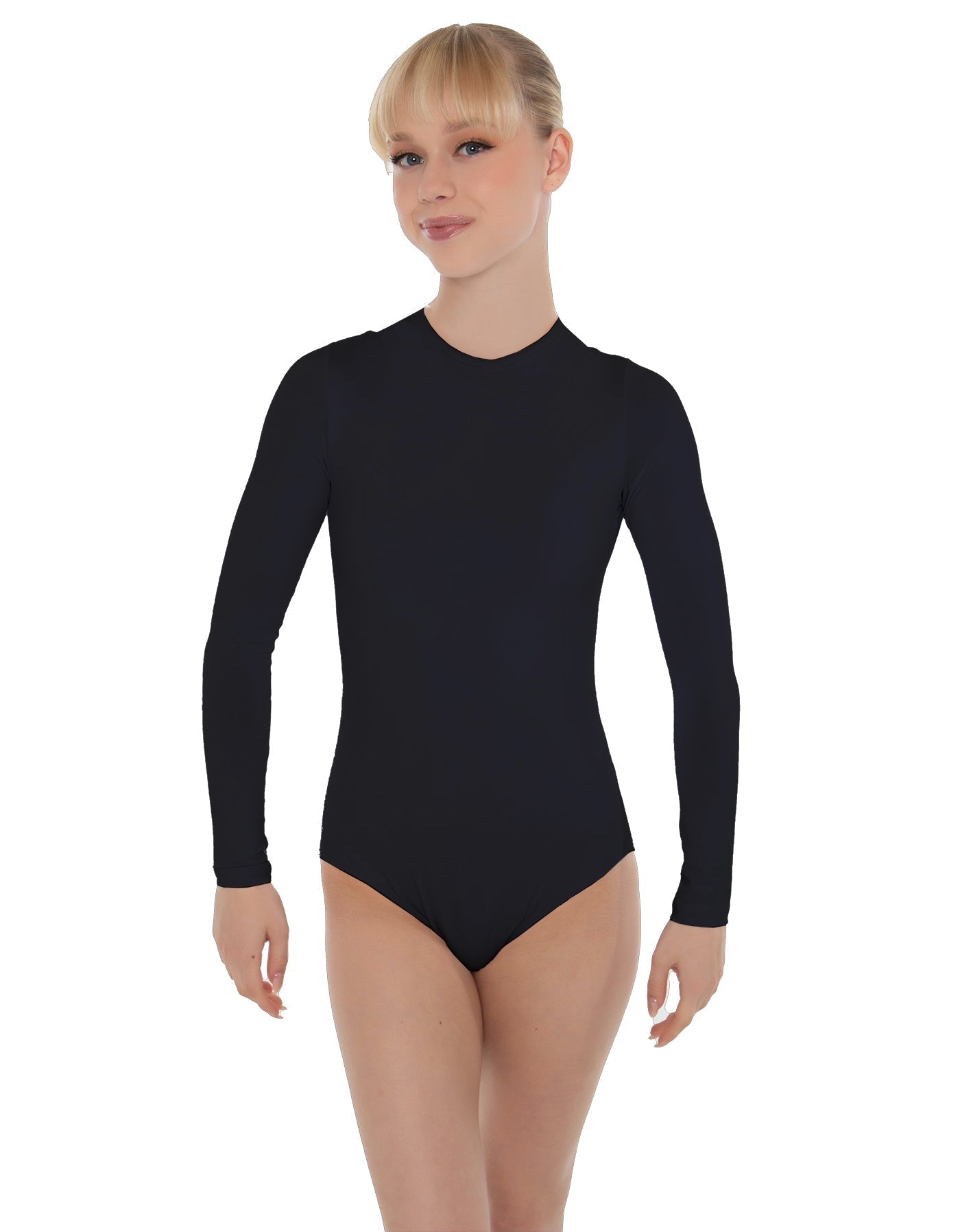 Solid Lycra LS Keyhole Leotard