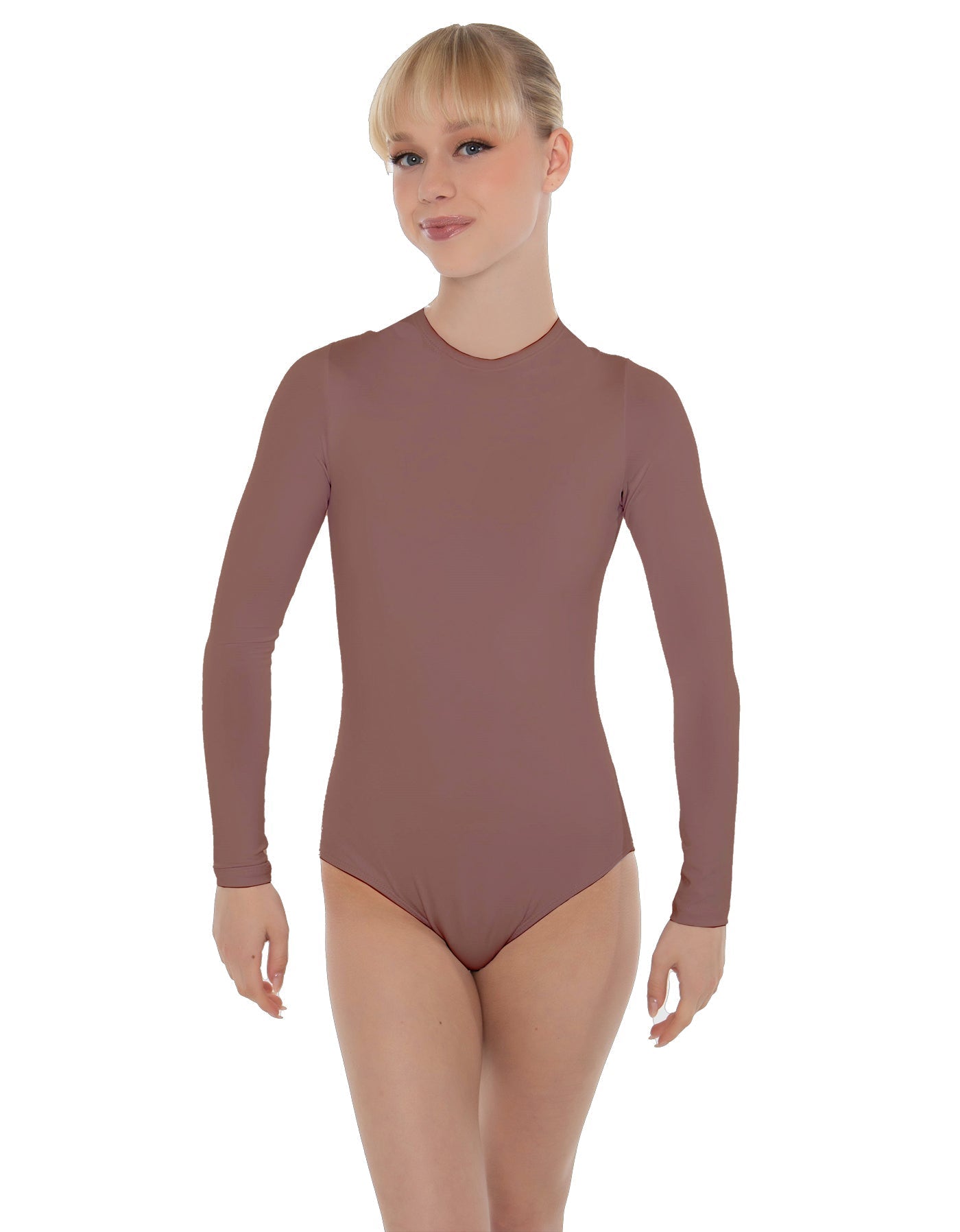 Solid Lycra LS Keyhole Leotard