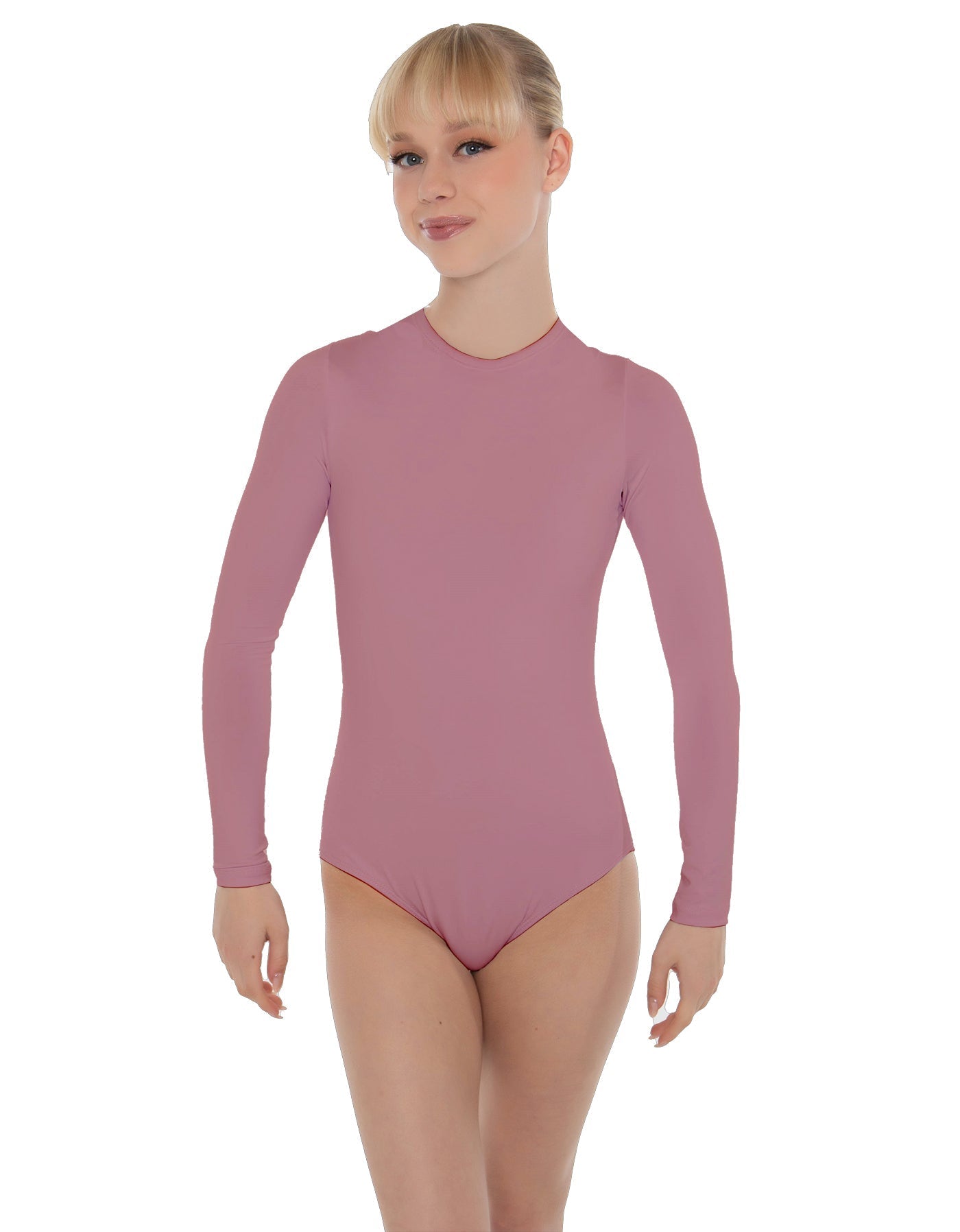 Solid Lycra LS Keyhole Leotard