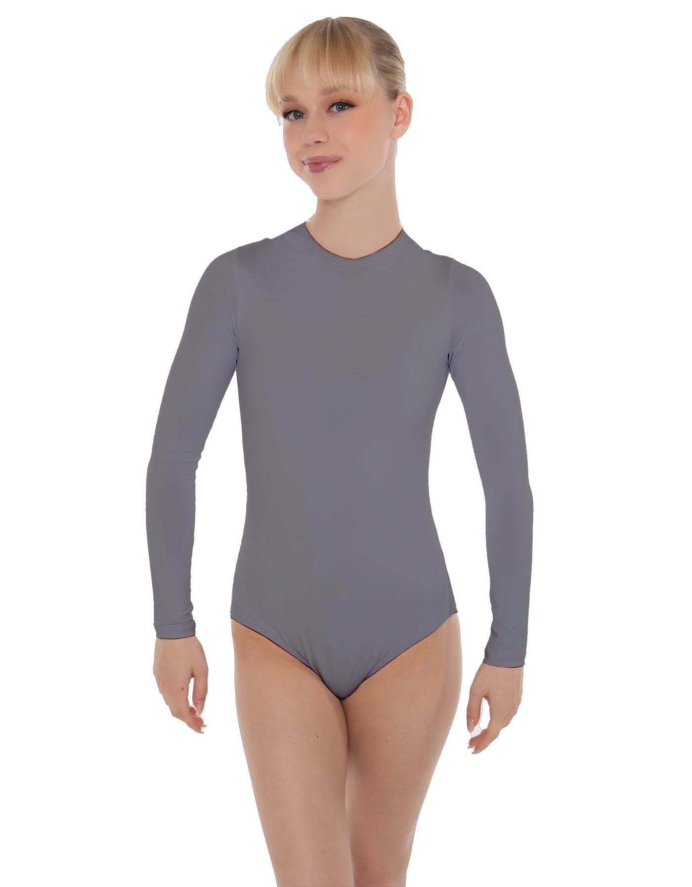 Solid Lycra LS Keyhole Leotard