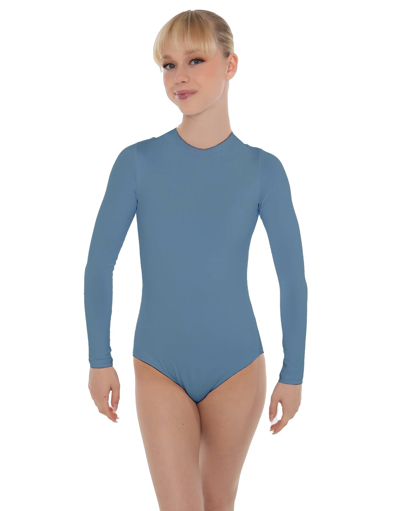 Solid Lycra LS Keyhole Leotard