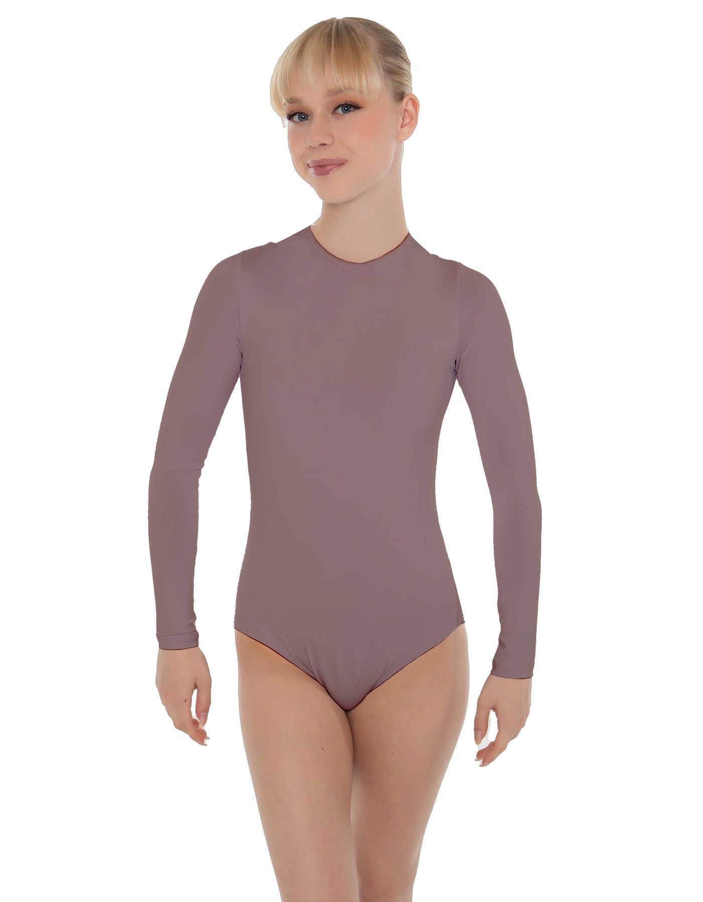 Solid Lycra LS Keyhole Leotard