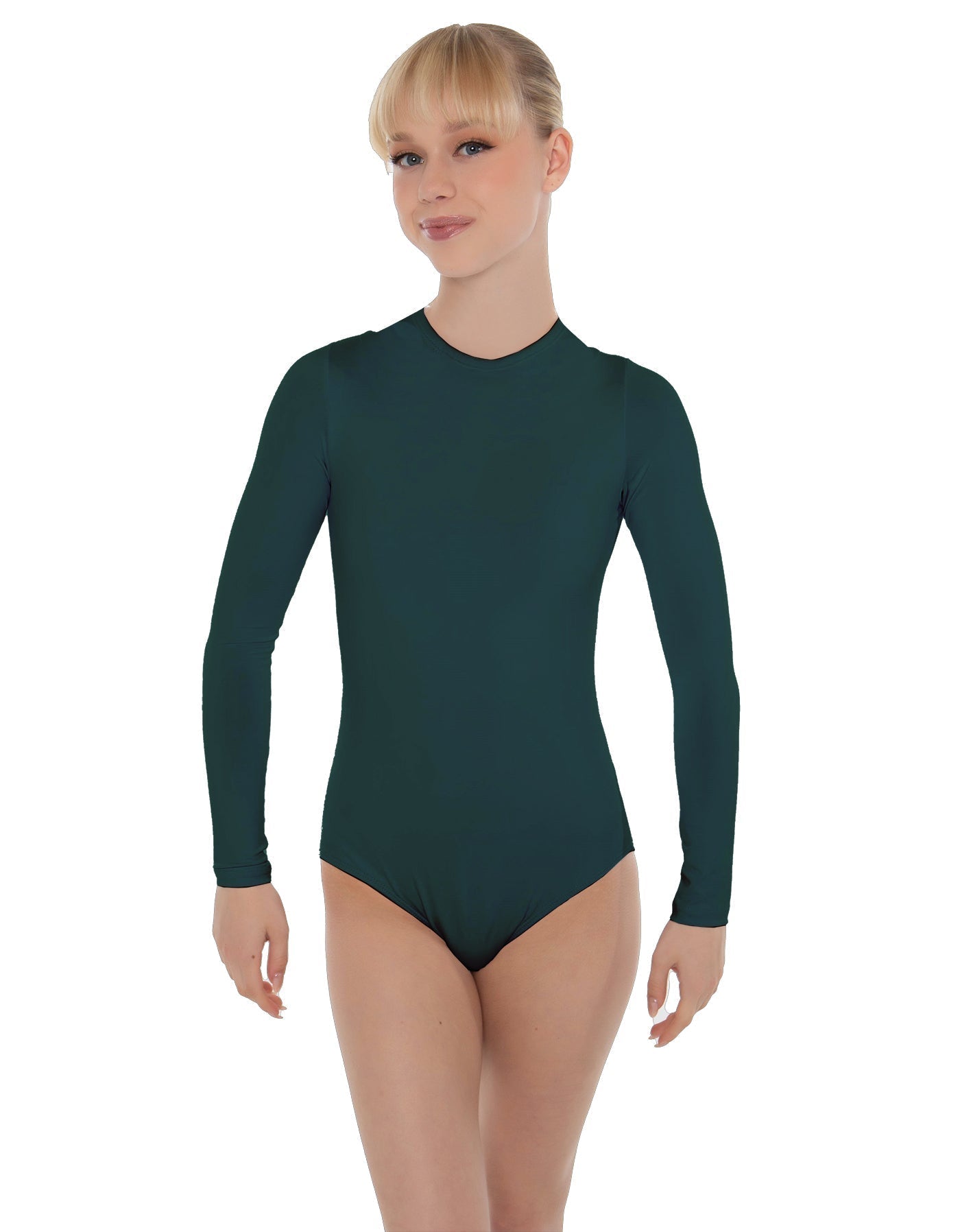 Solid Lycra LS Keyhole Leotard