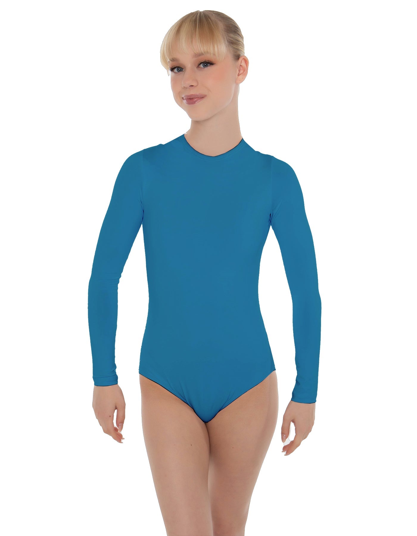 Solid Lycra LS Keyhole Leotard