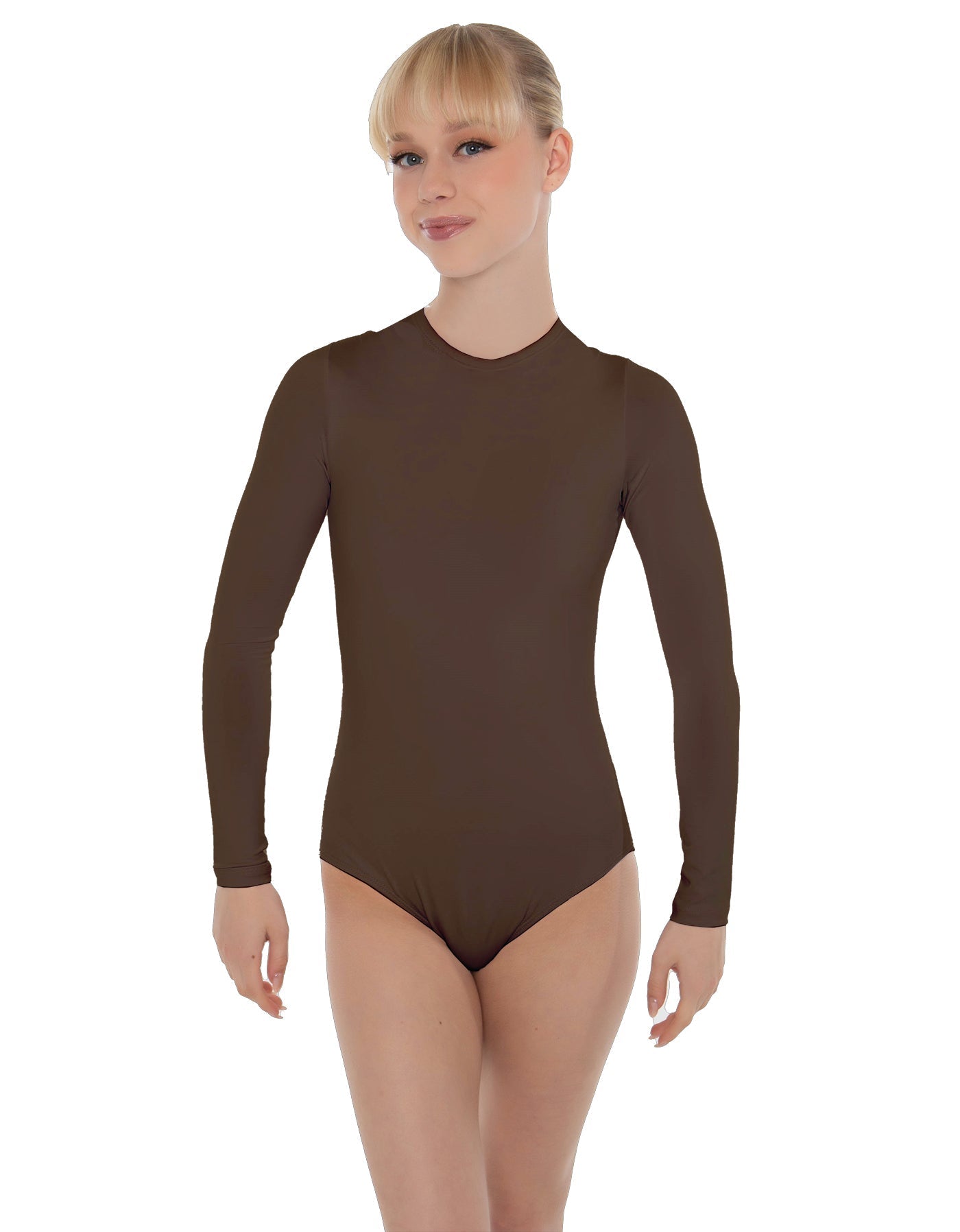 Solid Lycra LS Keyhole Leotard