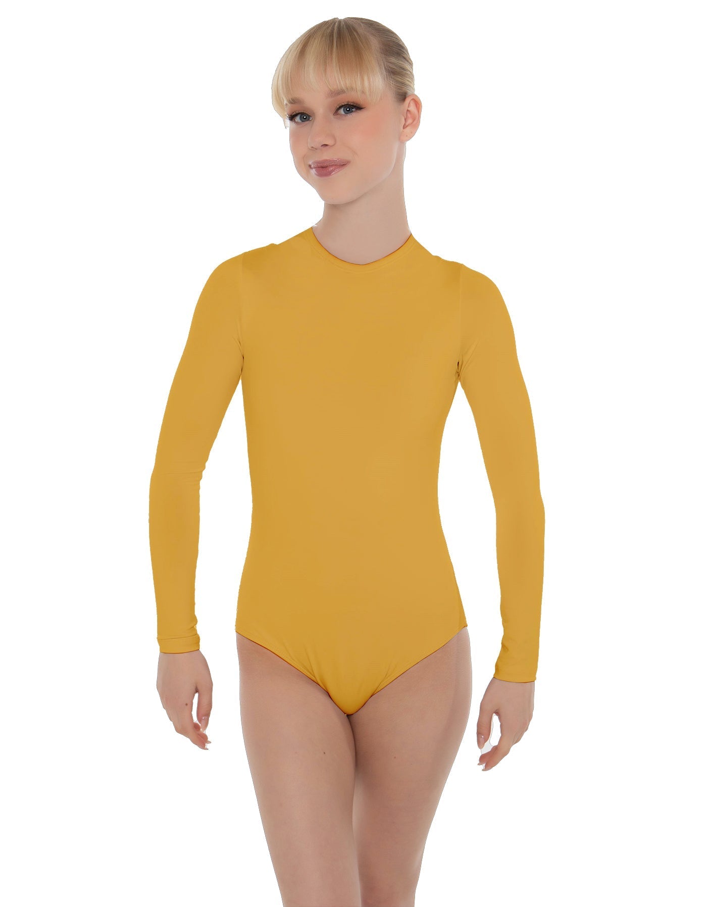 Solid Lycra LS Keyhole Leotard