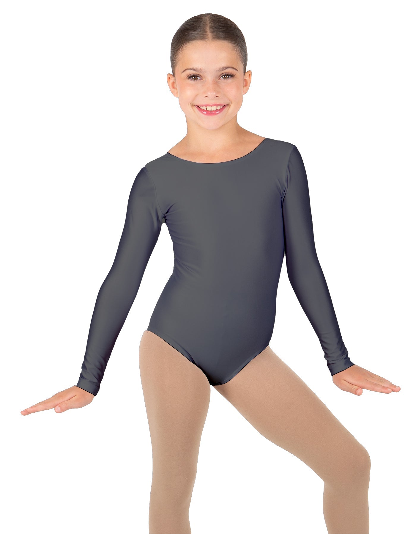Solid Lycra Long Sleeve Leotard