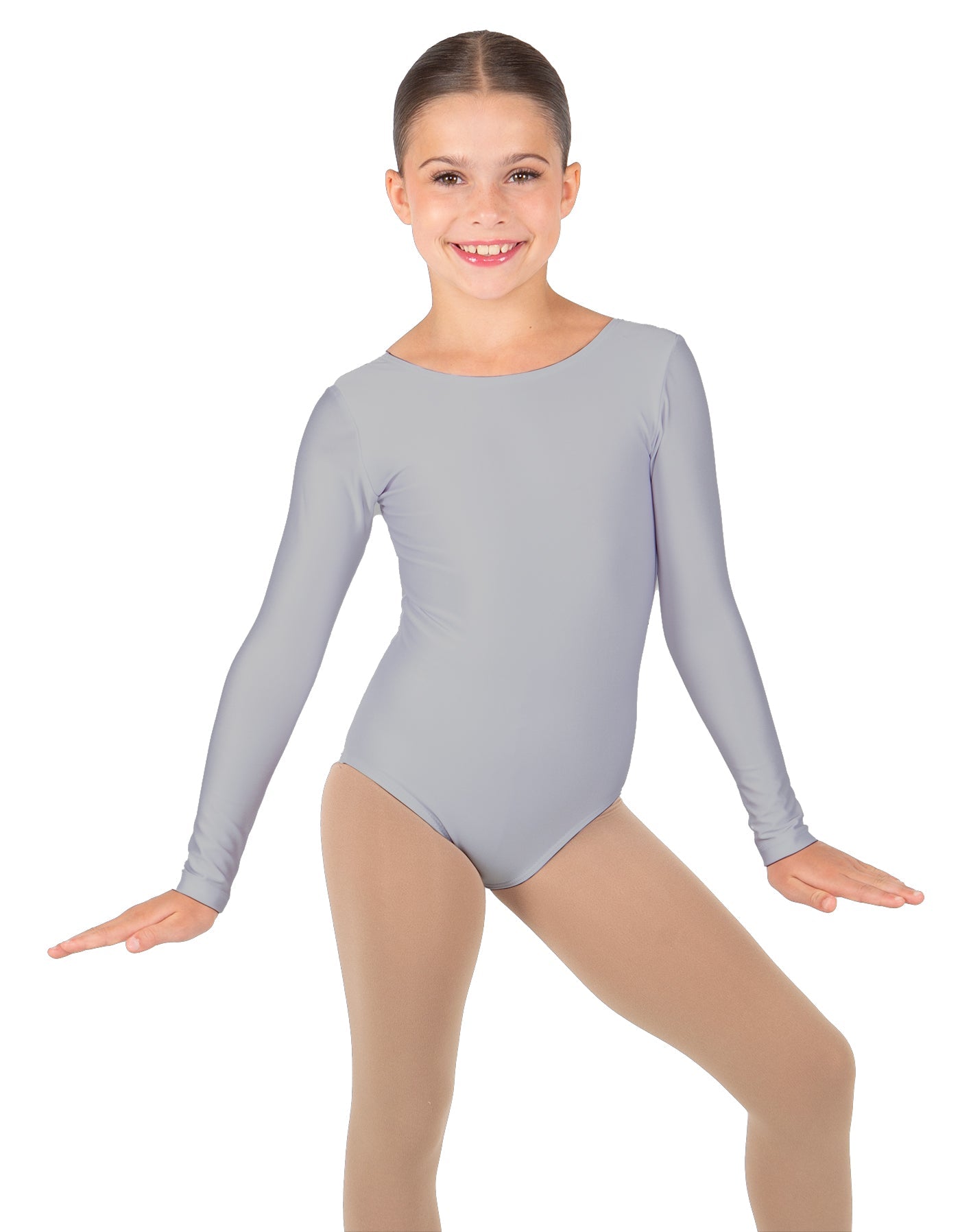 Solid Lycra Long Sleeve Leotard