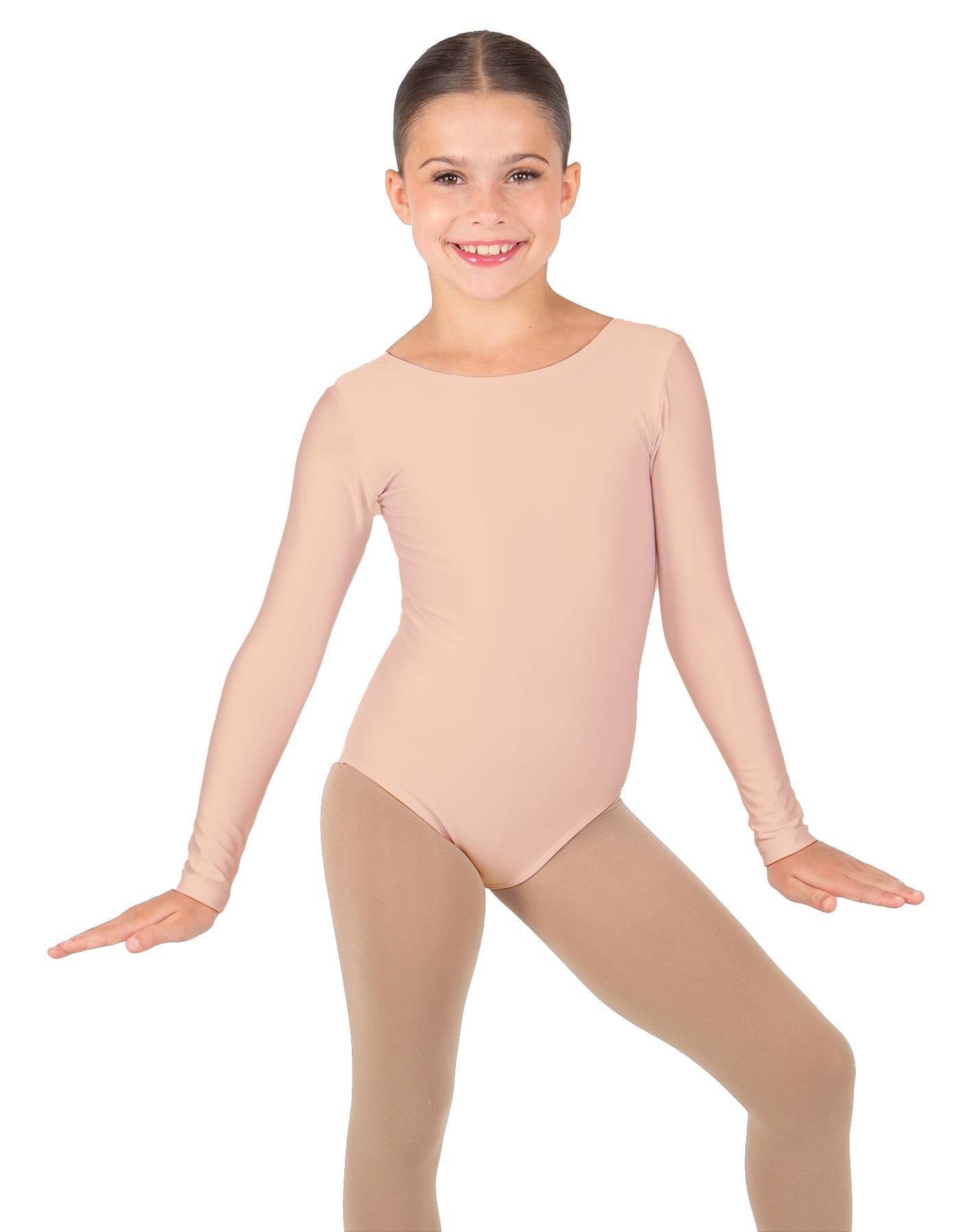 Solid Lycra Long Sleeve Leotard