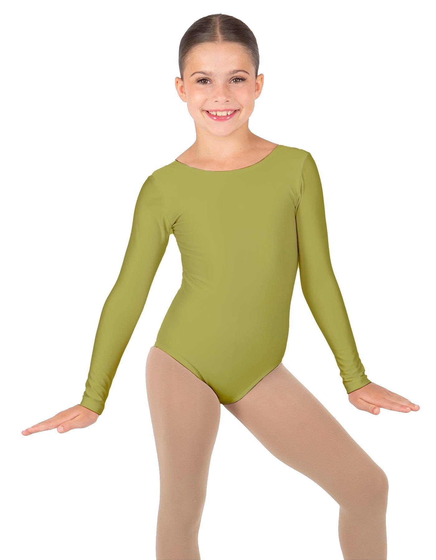 Solid Lycra Long Sleeve Leotard