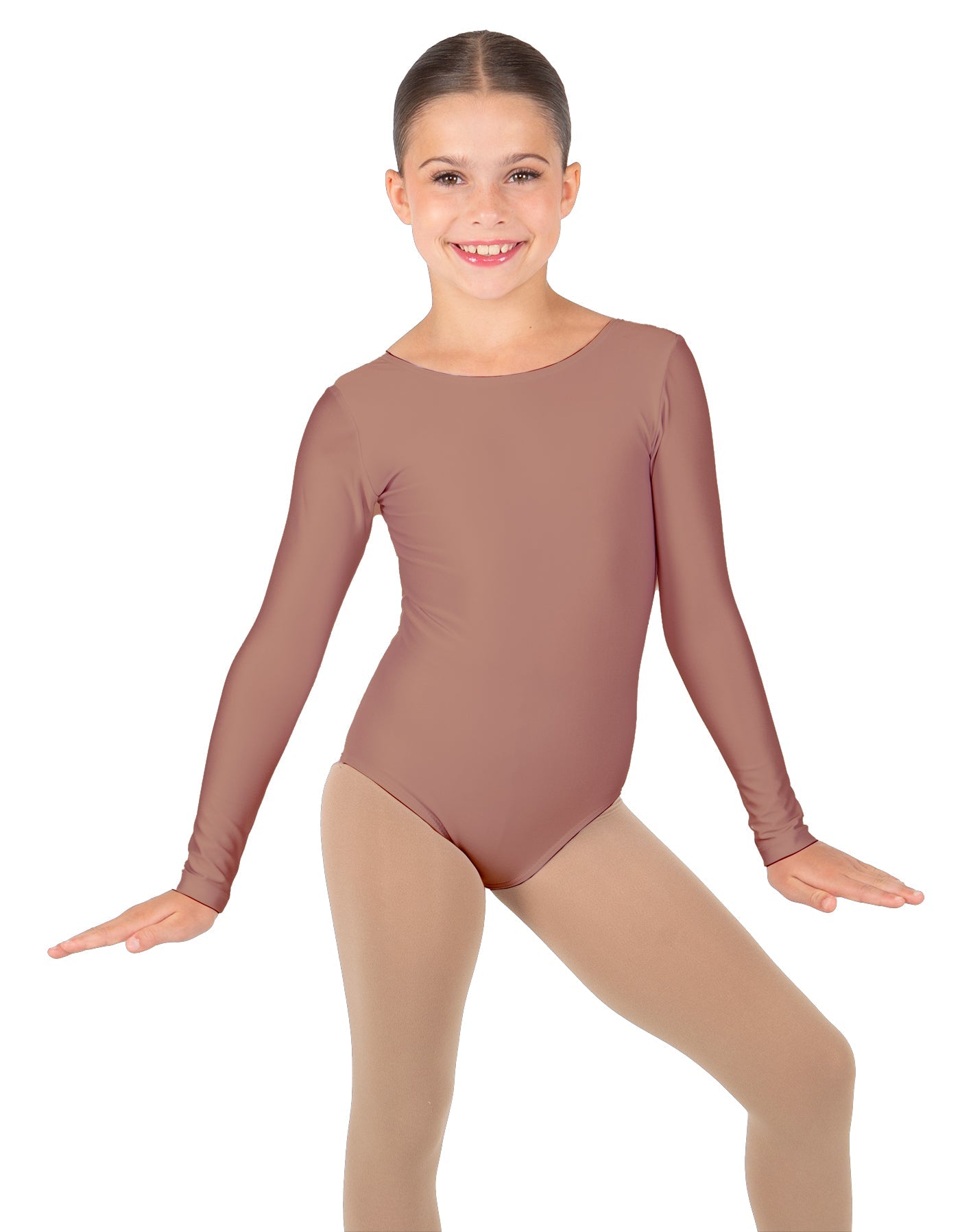 Solid Lycra Long Sleeve Leotard