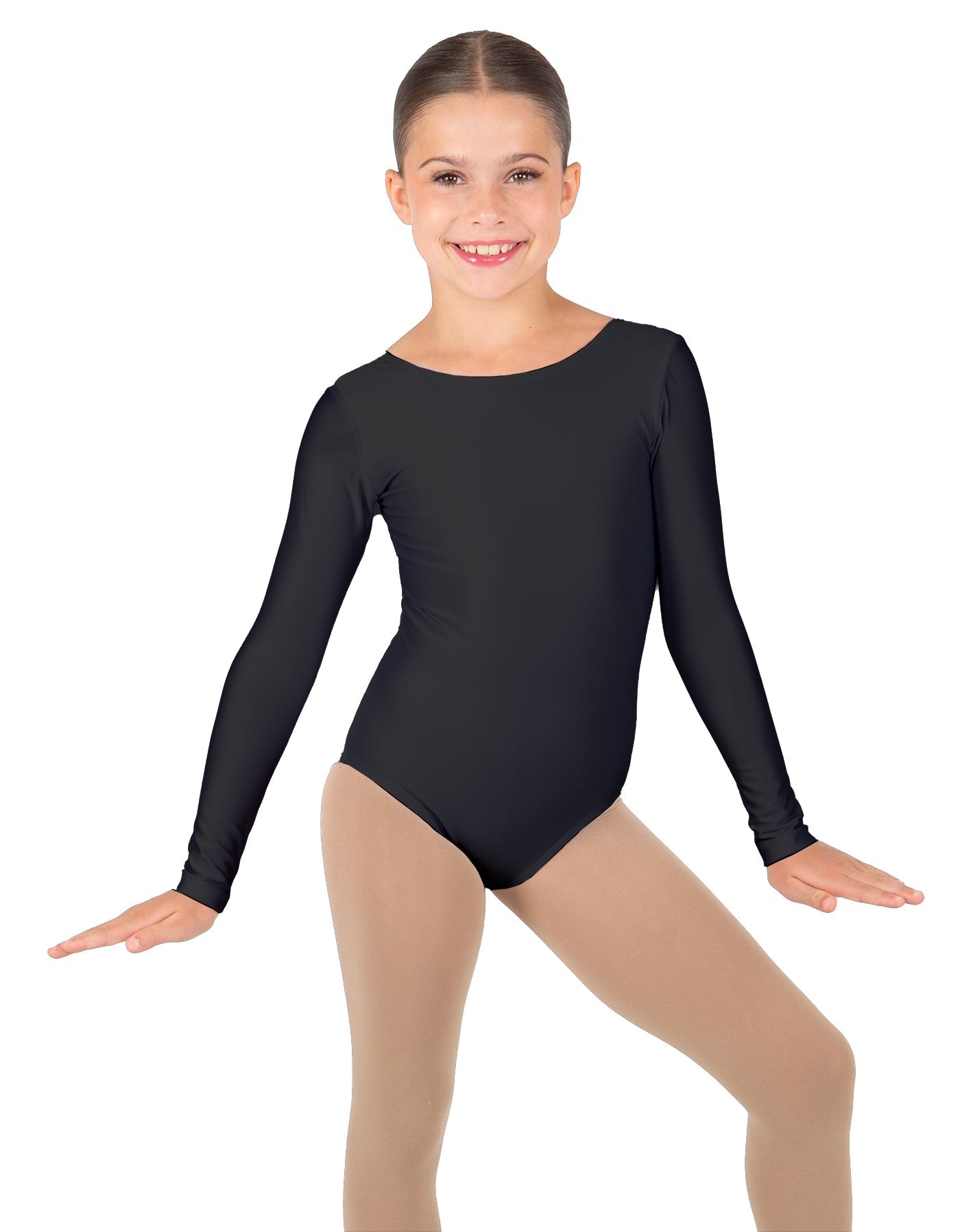 Solid Lycra Long Sleeve Leotard