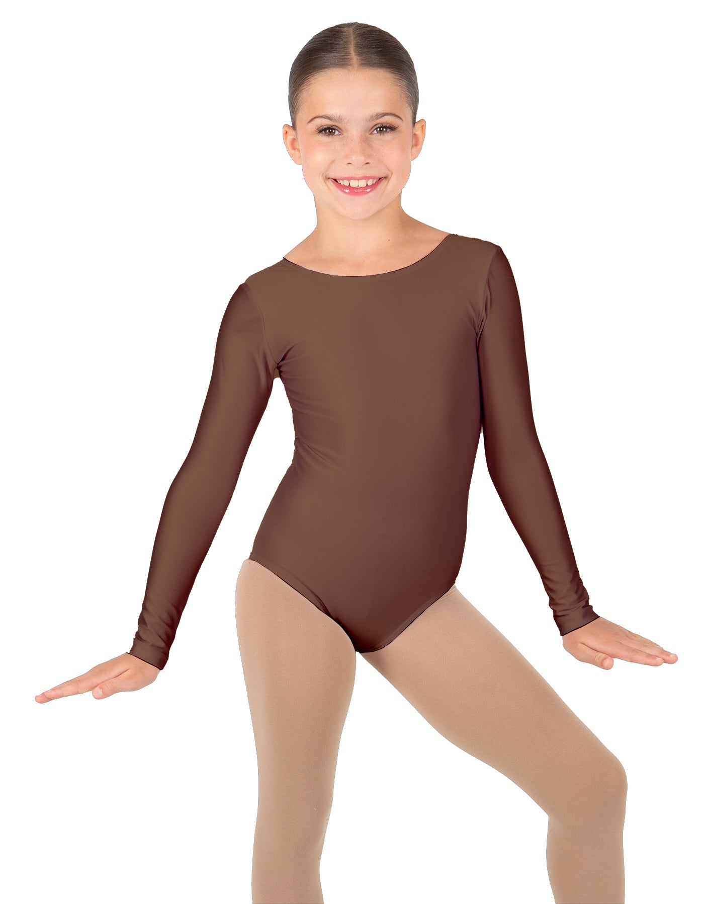 Solid Lycra Long Sleeve Leotard