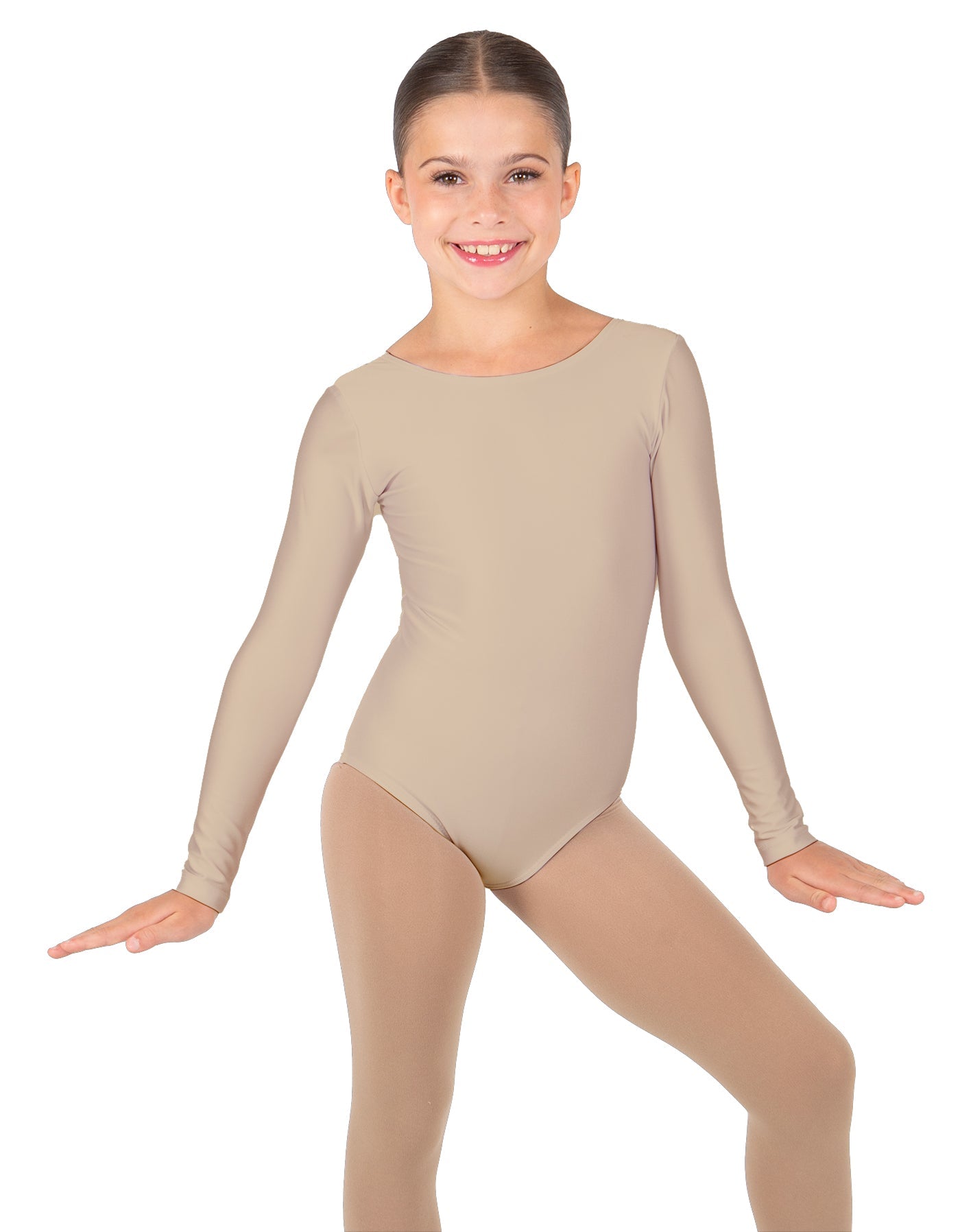 Solid Lycra Long Sleeve Leotard