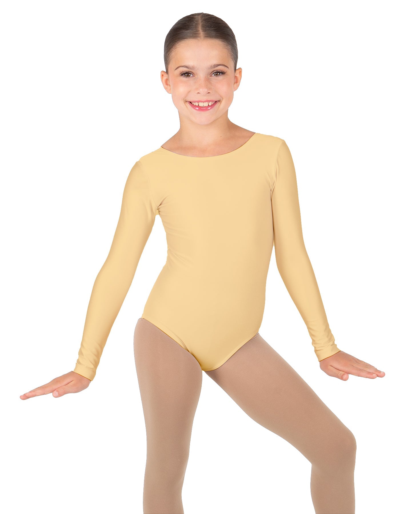 Solid Lycra Long Sleeve Leotard