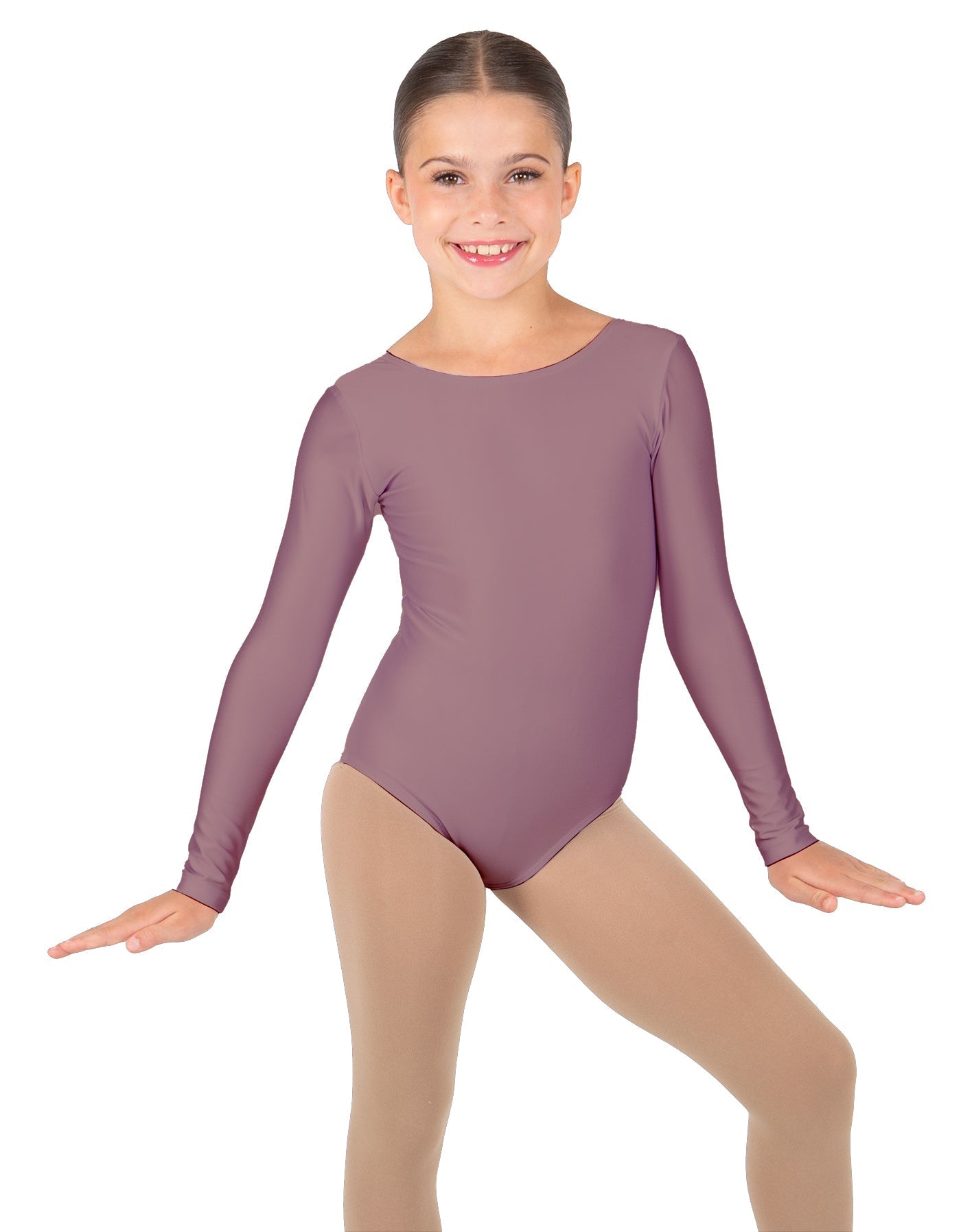 Solid Lycra Long Sleeve Leotard