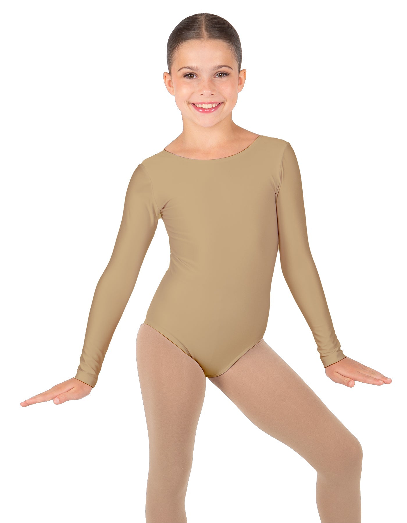 Solid Lycra Long Sleeve Leotard
