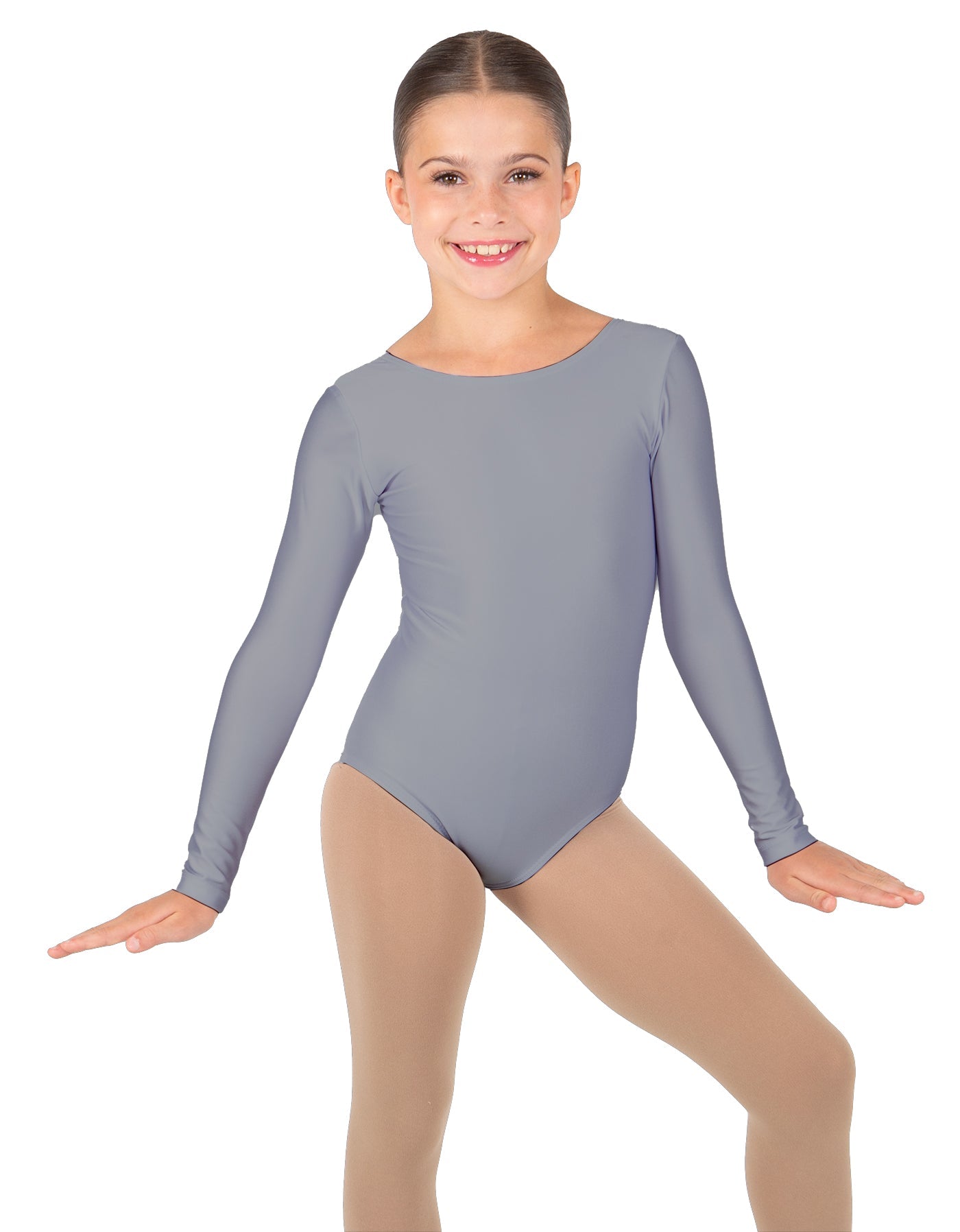 Solid Lycra Long Sleeve Leotard