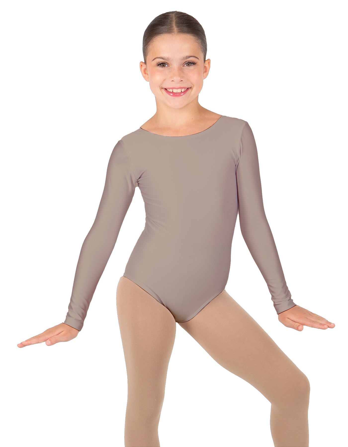 Solid Lycra Long Sleeve Leotard