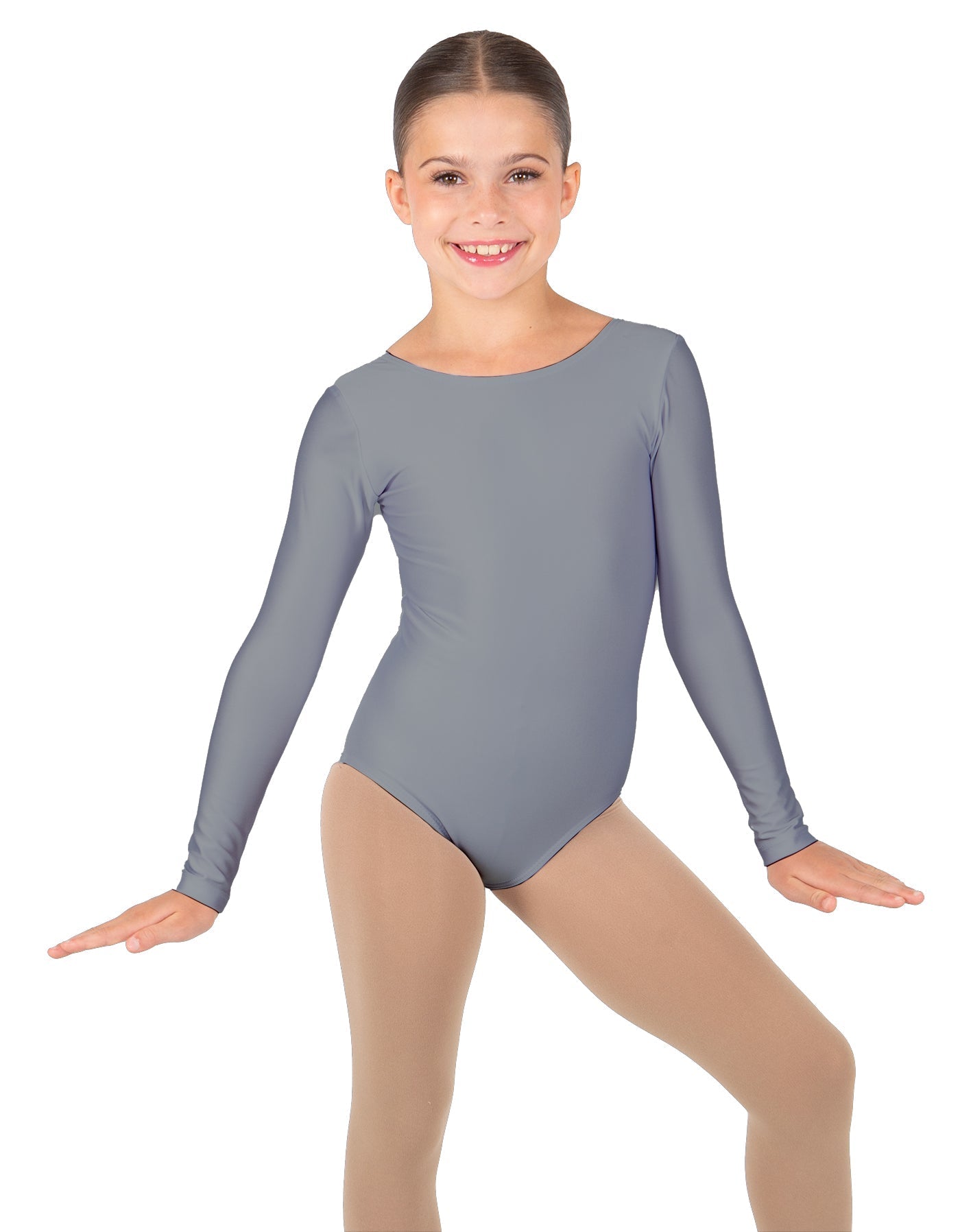 Solid Lycra Long Sleeve Leotard