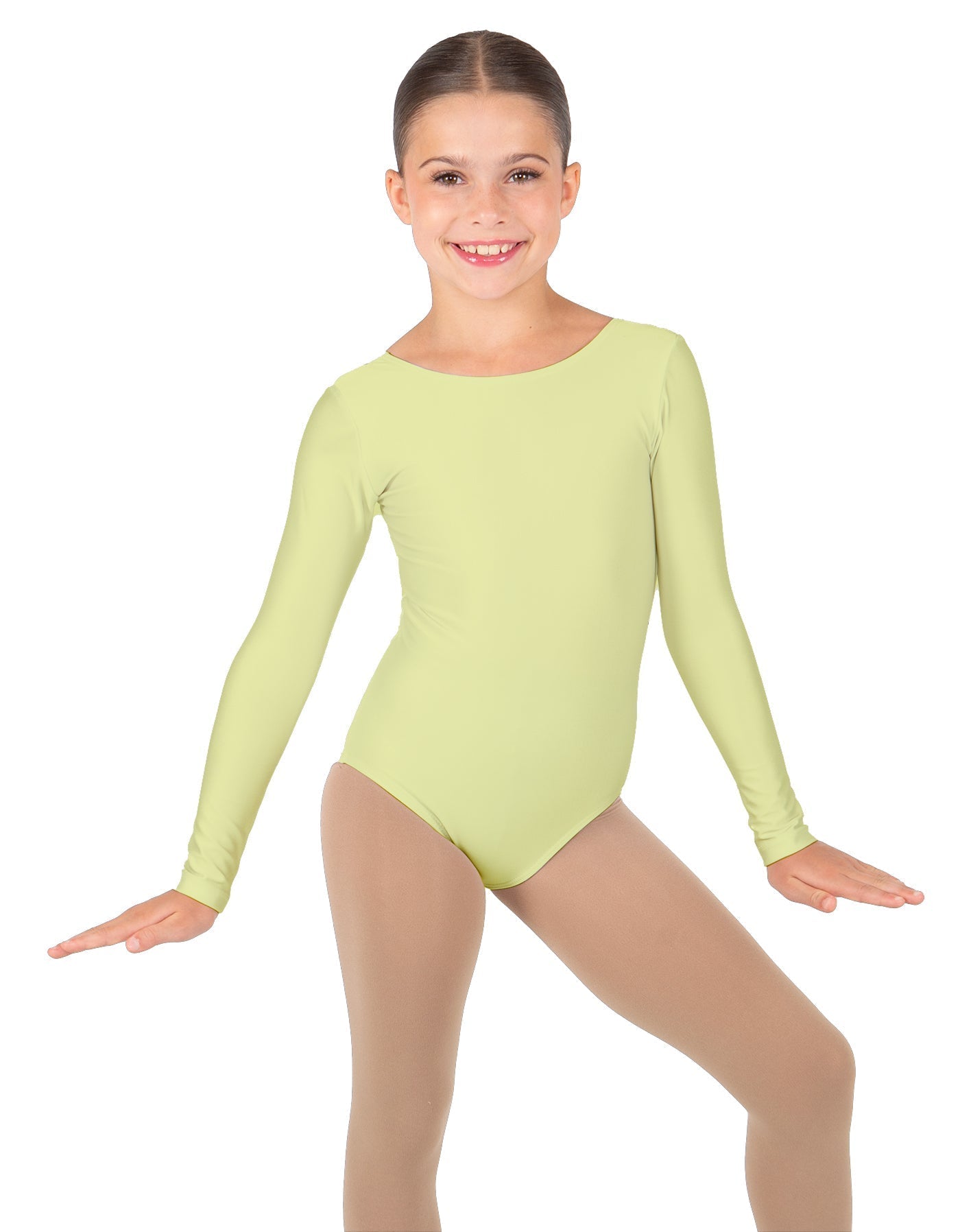 Solid Lycra Long Sleeve Leotard