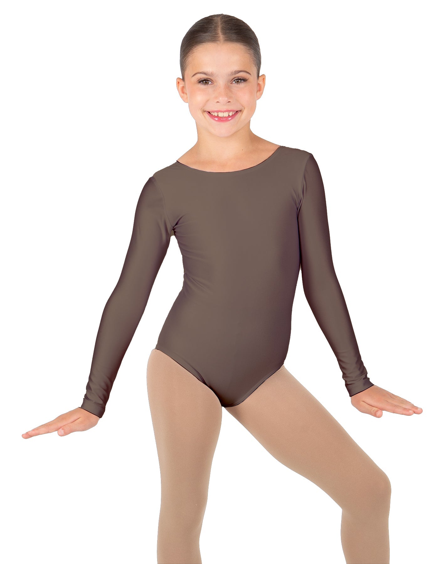 Solid Lycra Long Sleeve Leotard