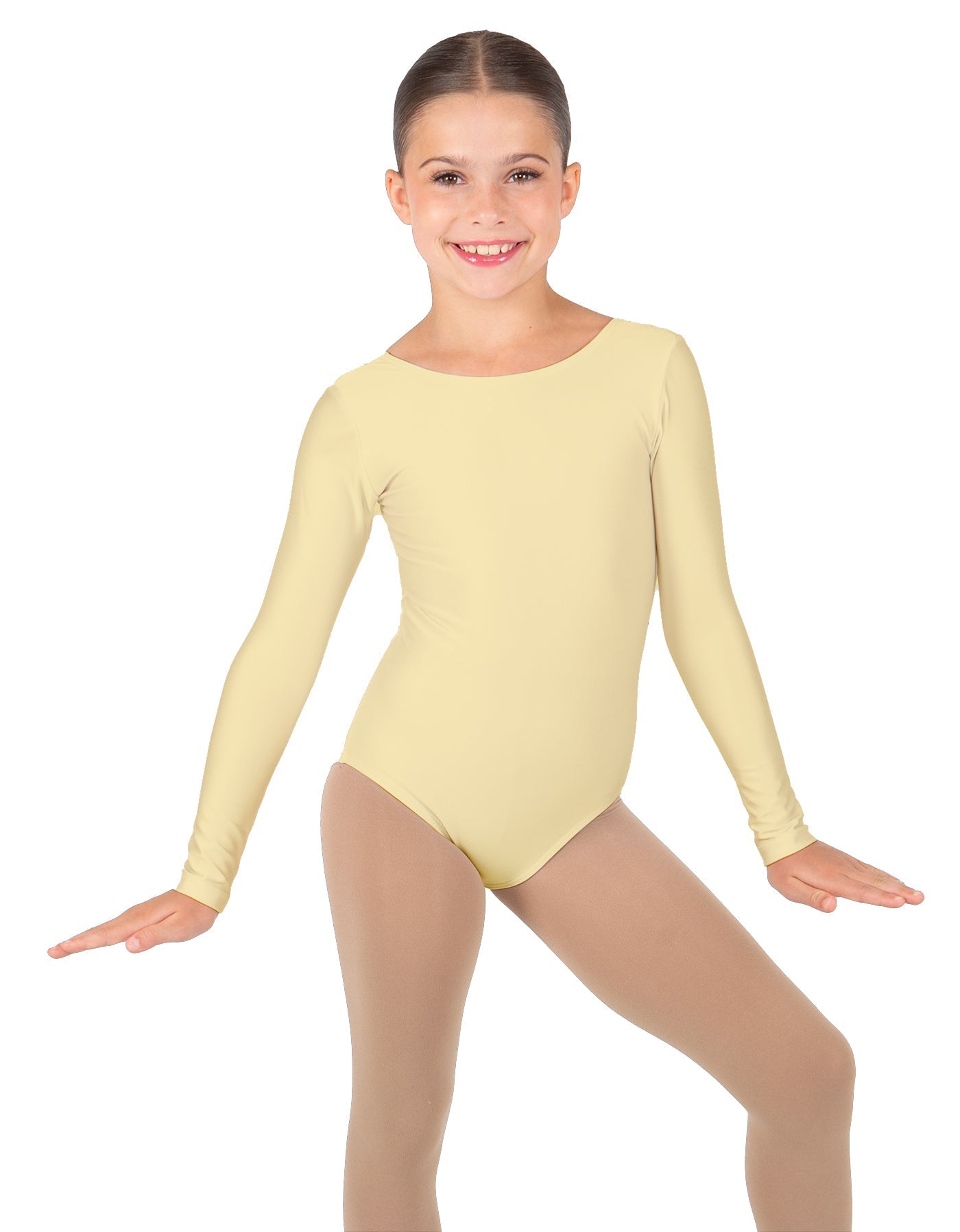Solid Lycra Long Sleeve Leotard
