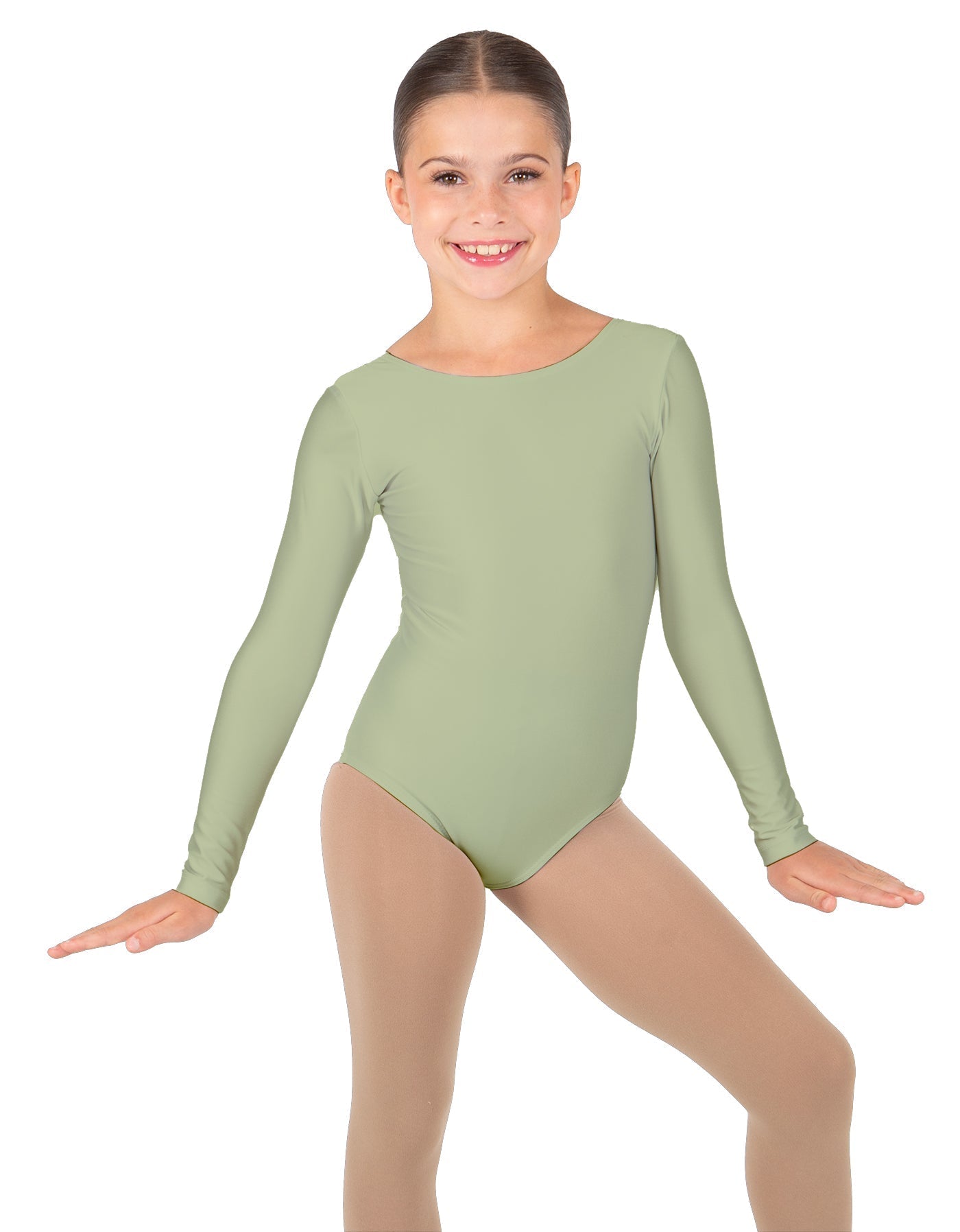Solid Lycra Long Sleeve Leotard