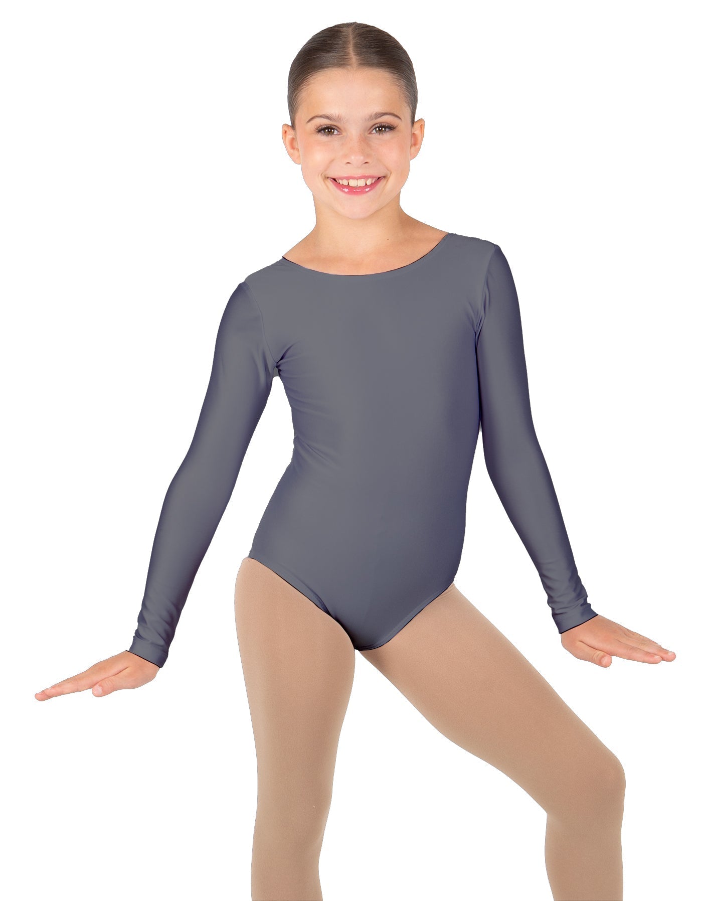Solid Lycra Long Sleeve Leotard