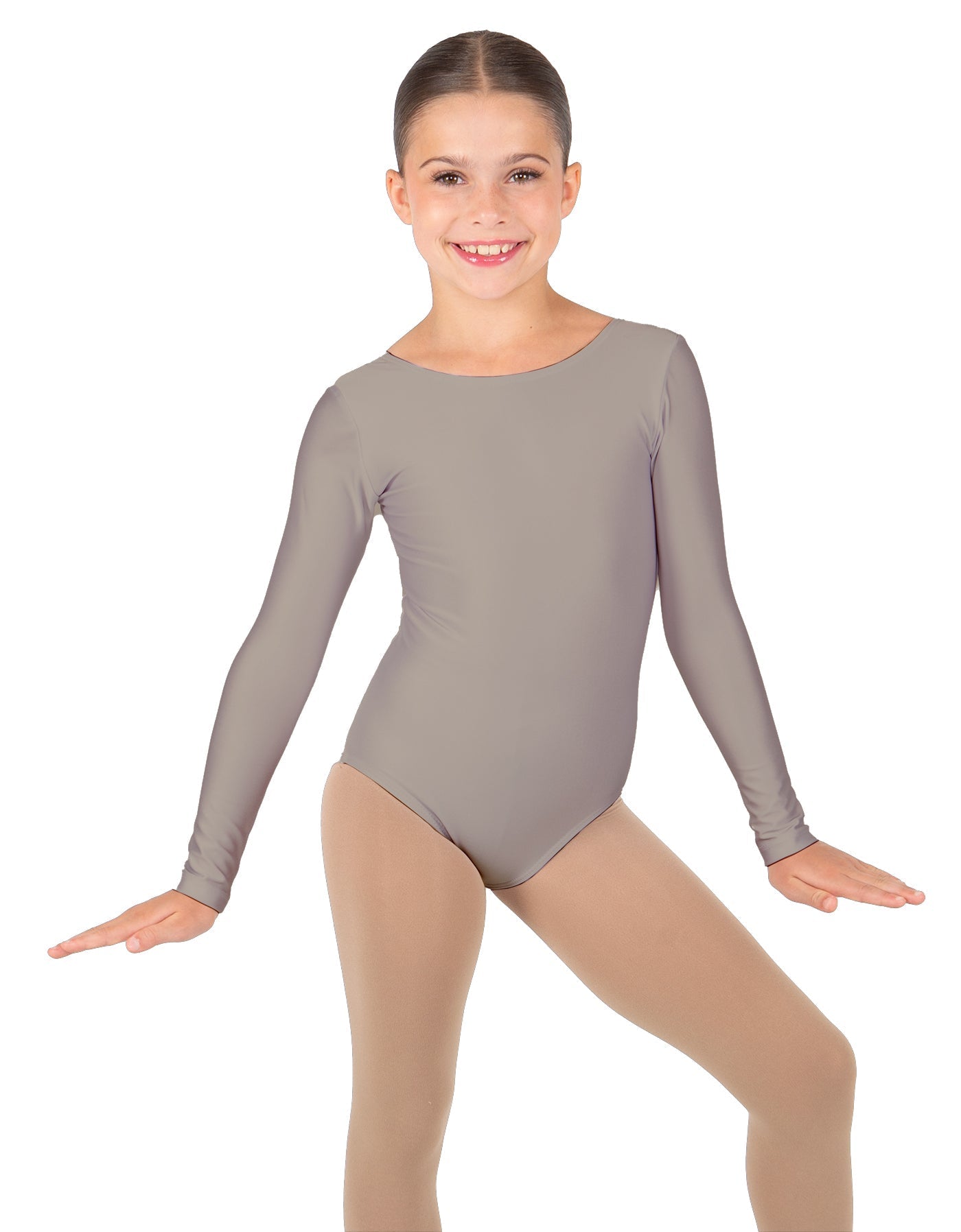 Solid Lycra Long Sleeve Leotard