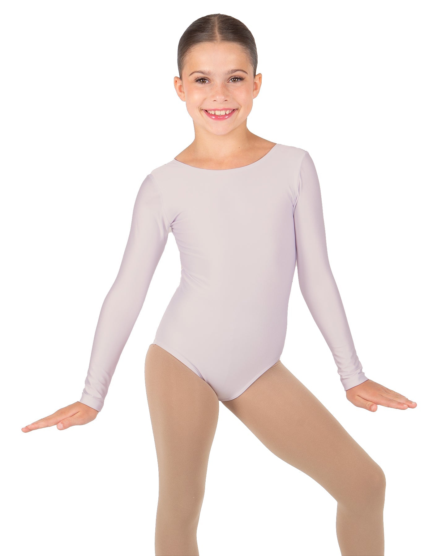 Solid Lycra Long Sleeve Leotard