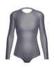 Solid Lycra LS Leotard Triangle Back